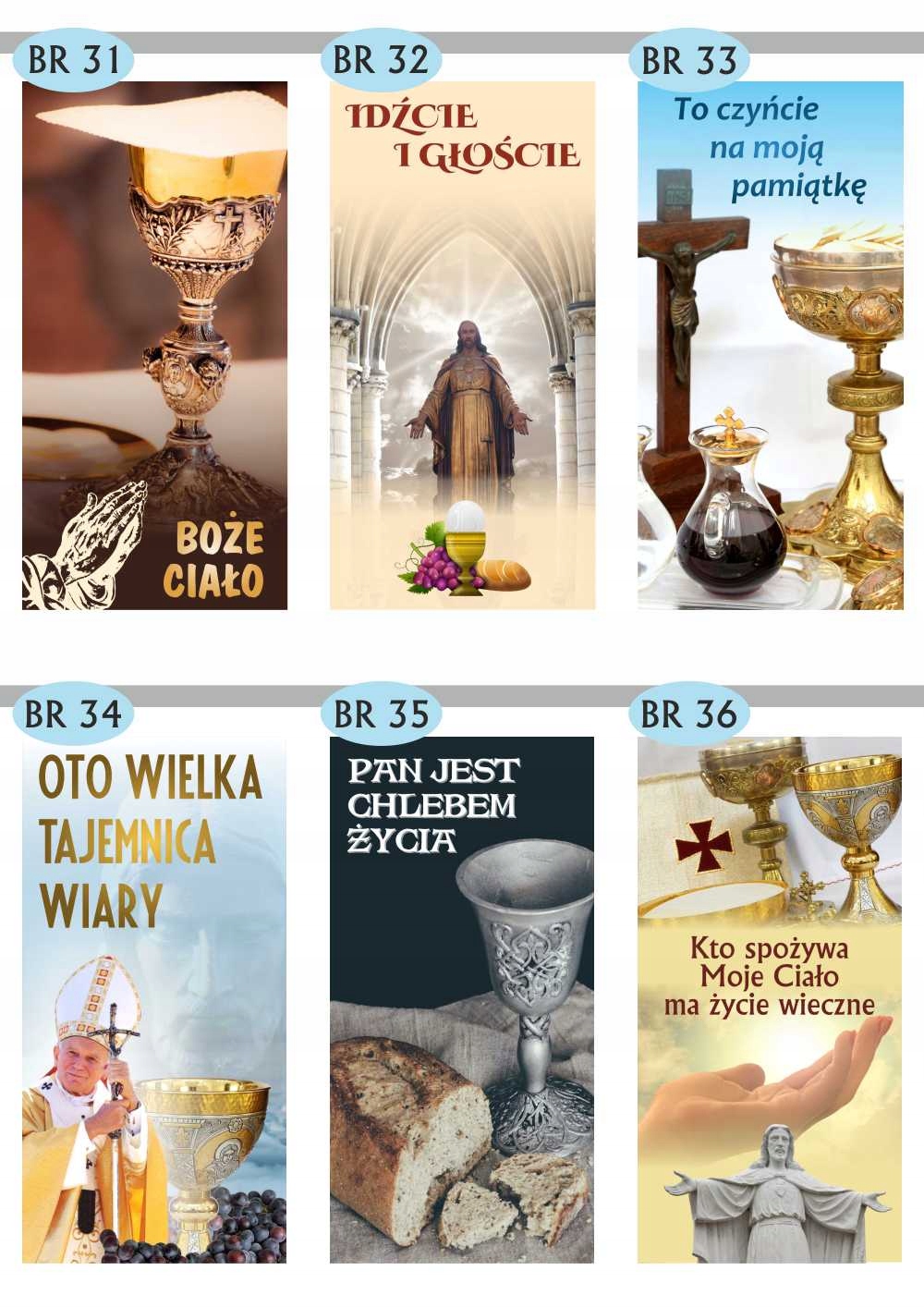 BANER NA BOŻE CIAŁO dekoracja OŁTARZA gotowy 2x1m Religijny Kościół