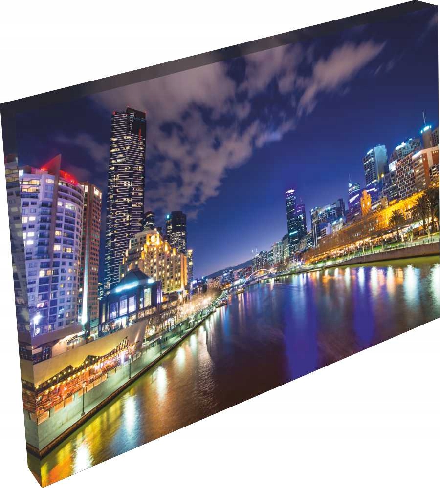OBRAZ na płótnie nowoczesne MIASTO nocą 120x80