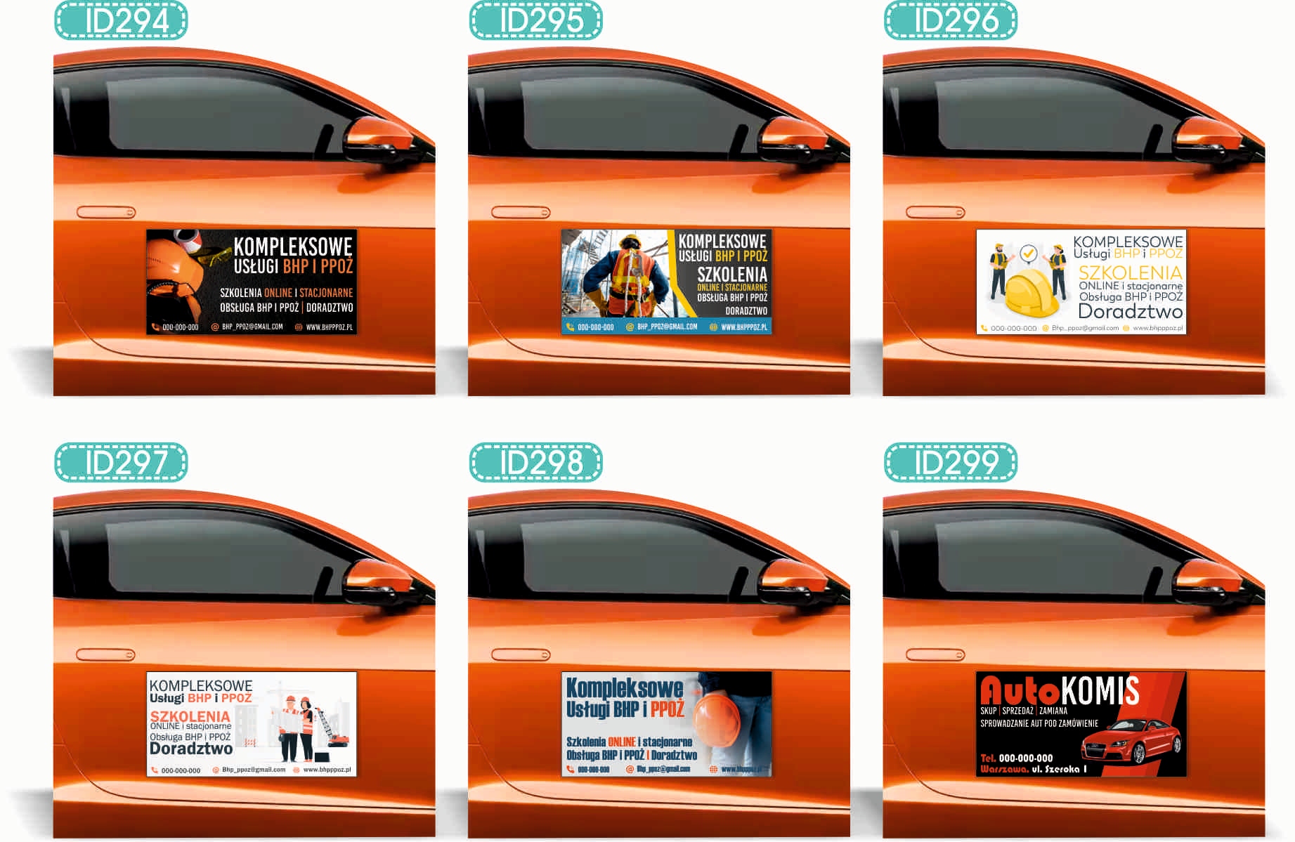 Magnes na samochód reklama magnetyczna 60x30 ORYGINALNA CHEMIA Z NIEMIEC