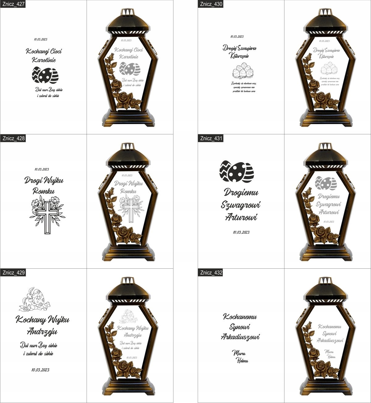 ZNICZ kapliczka Kochanje Córce grawer DEDYKACJA