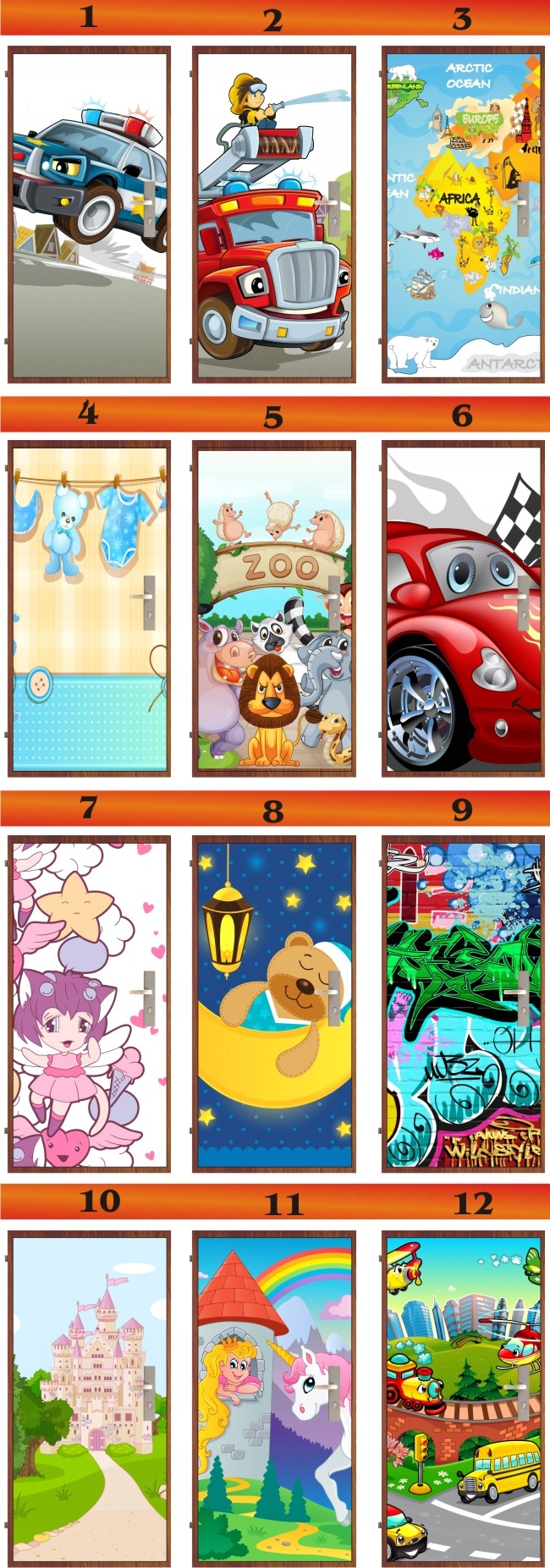 Fototapeta NAKLEJKA okleina drzwi szafe dla dzieci