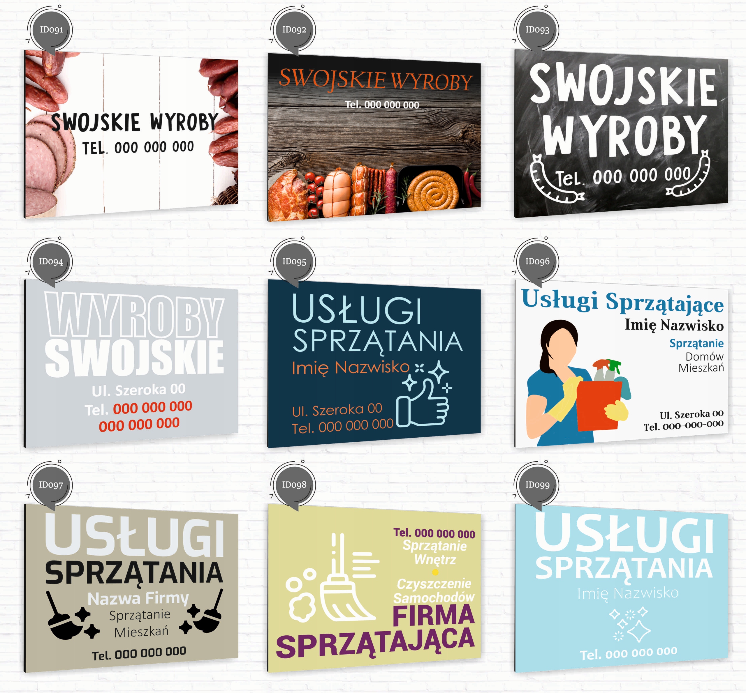 nadruk UV TABLICZKA reklamowa szyld SPRZEDAŻ KRUSZYW DIBOND 40x30 cm