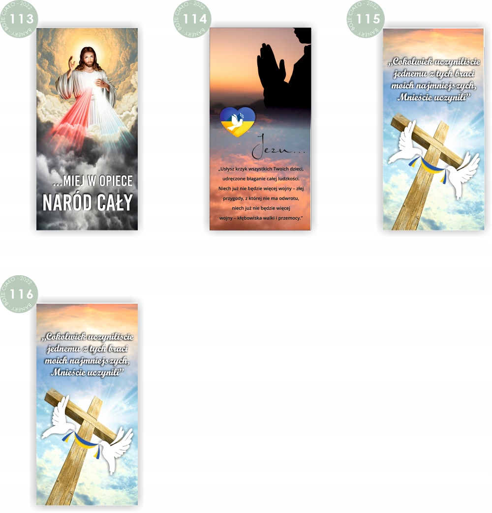 BOŻE CIAŁO Baner Plandeka 200x100 cm dekoracja