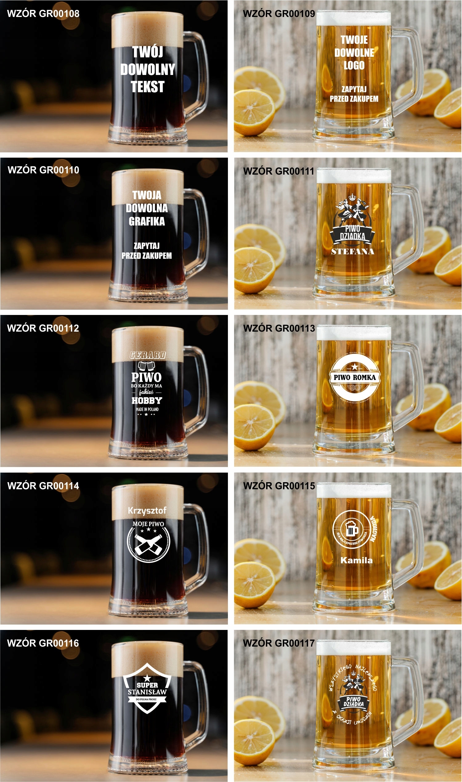 Kufel do Piwa piwosza dla męża prezent na święta