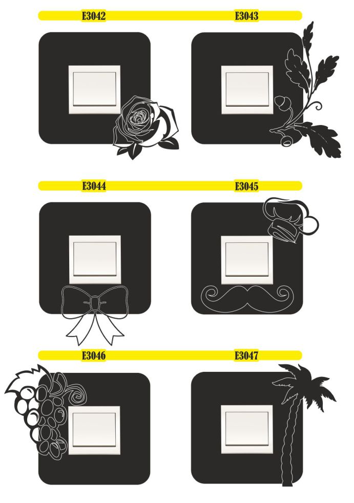 naklejki na włącznik NAKLEJKA POD KONTAKT ścienne