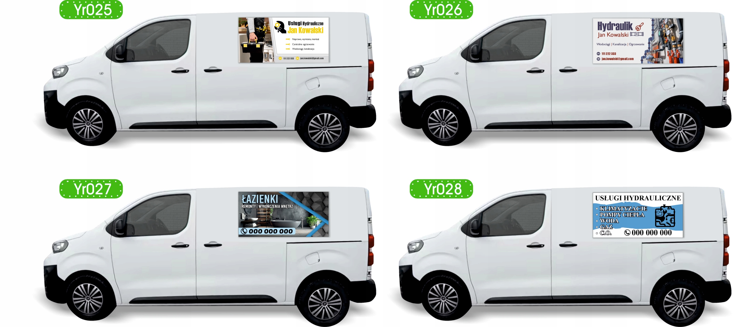 Reklama Naklejka na samochód GOTOWY PROJEKT AUTO SERWIS SAMOCHODOWY