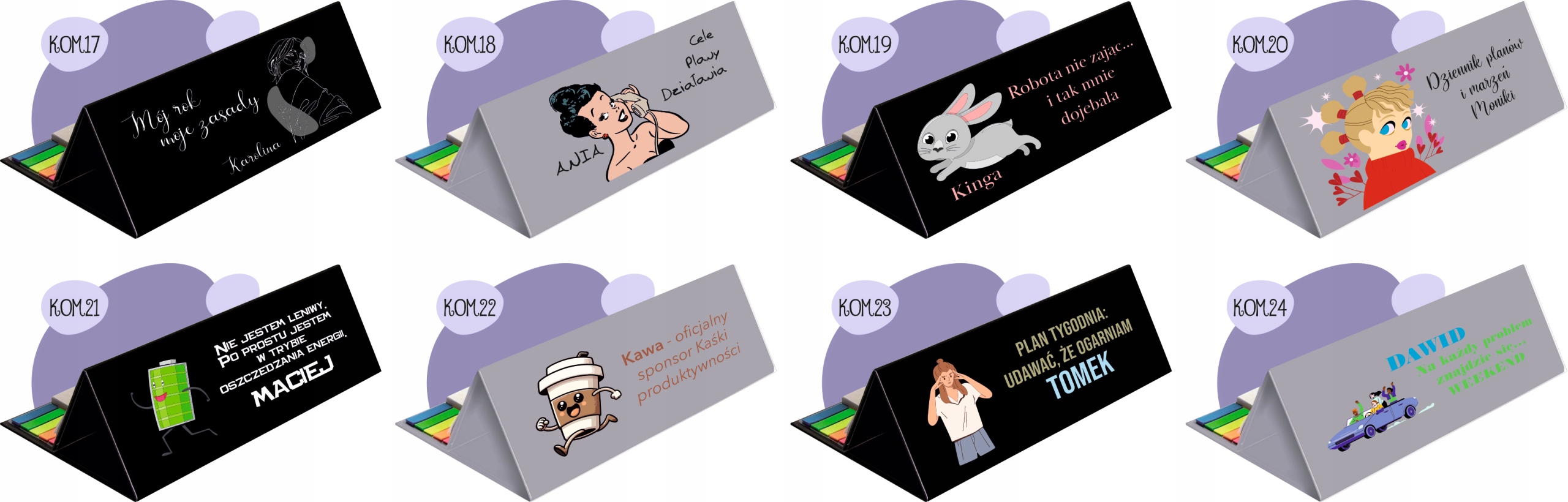 Zamiast robić notuje Kalendarz miesięczny 2026 Z TWOIM NAPISEM NADRUKIEM UV