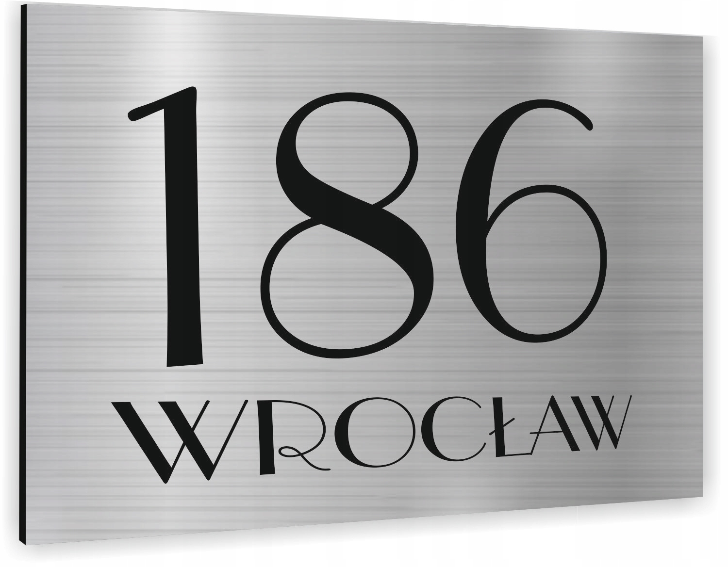 NUMER NA BUDYNEK dom Tabliczka INOX ALUMINIUM 3D