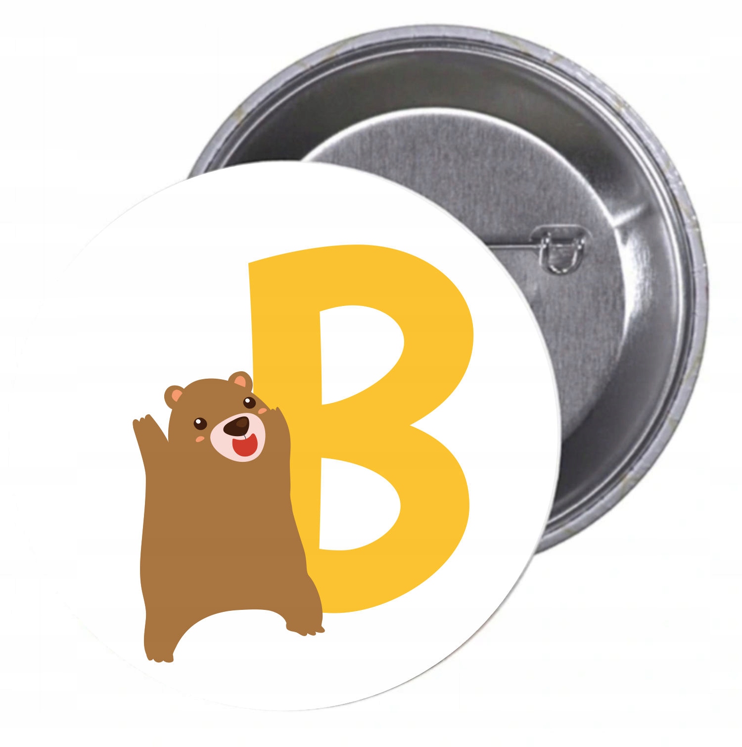 Przypinki buttony LITERKI DLA DZIECI - B