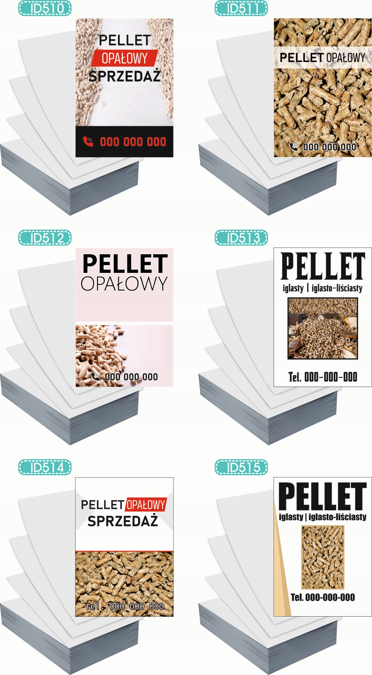 Ulotki A6 reklamowe firmowe 1000 szt różne wzory PELLET NA SPRZEDAŻ