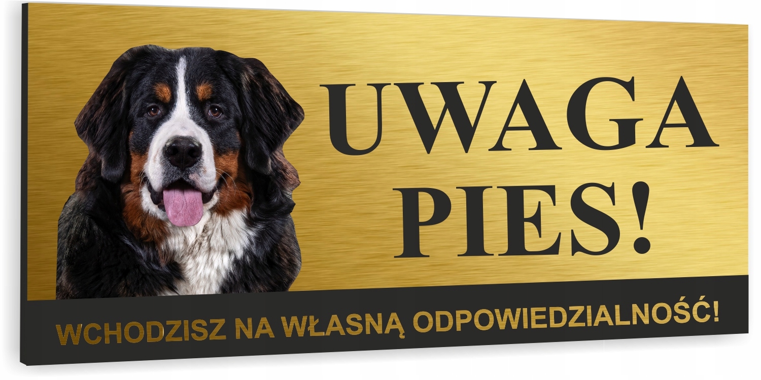 Tabliczka Aluminiowa Ostrzegawcza UWAGA ZŁY PIES