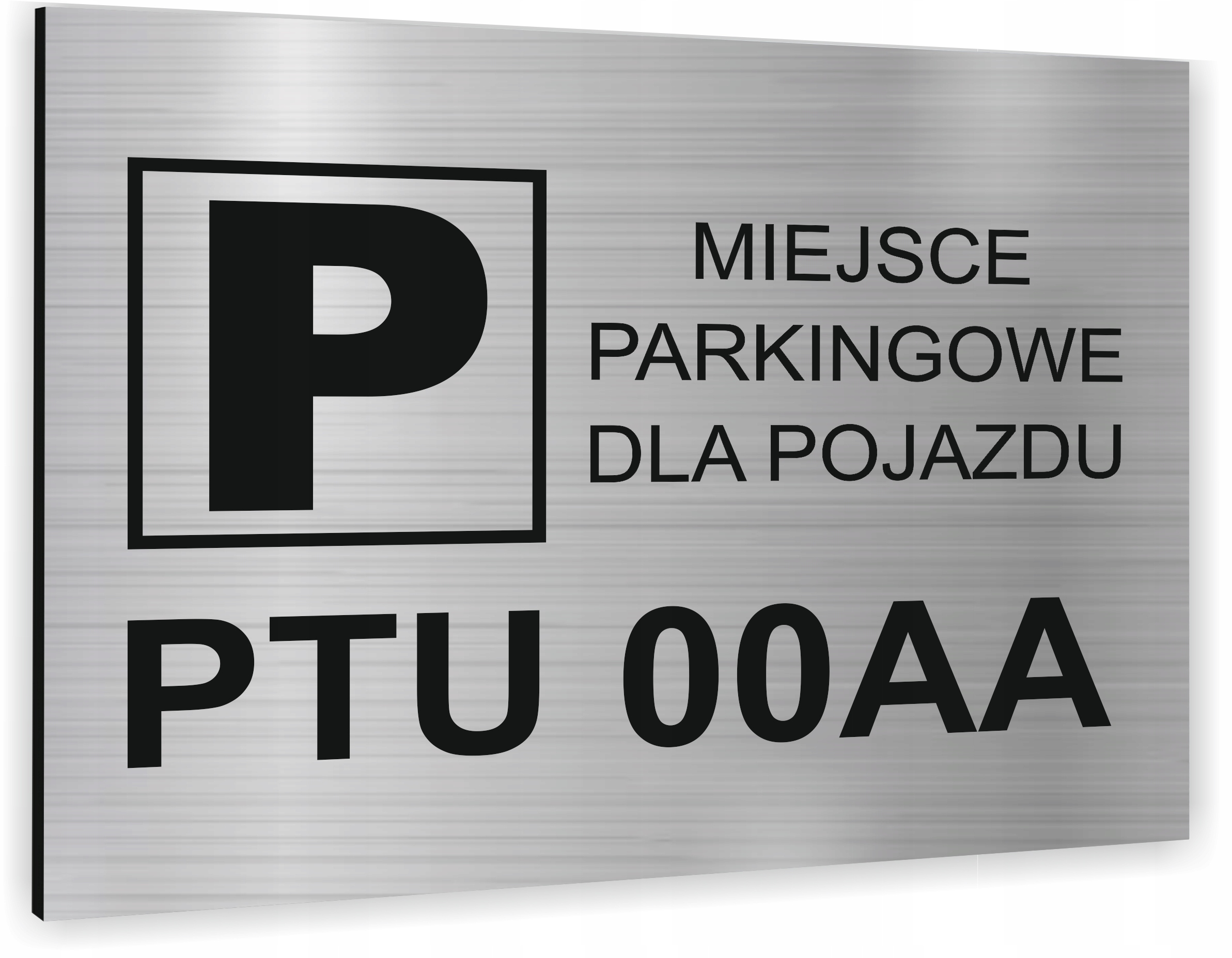 Tabliczka Znak Tablica miejsce parkingowe nr rej.