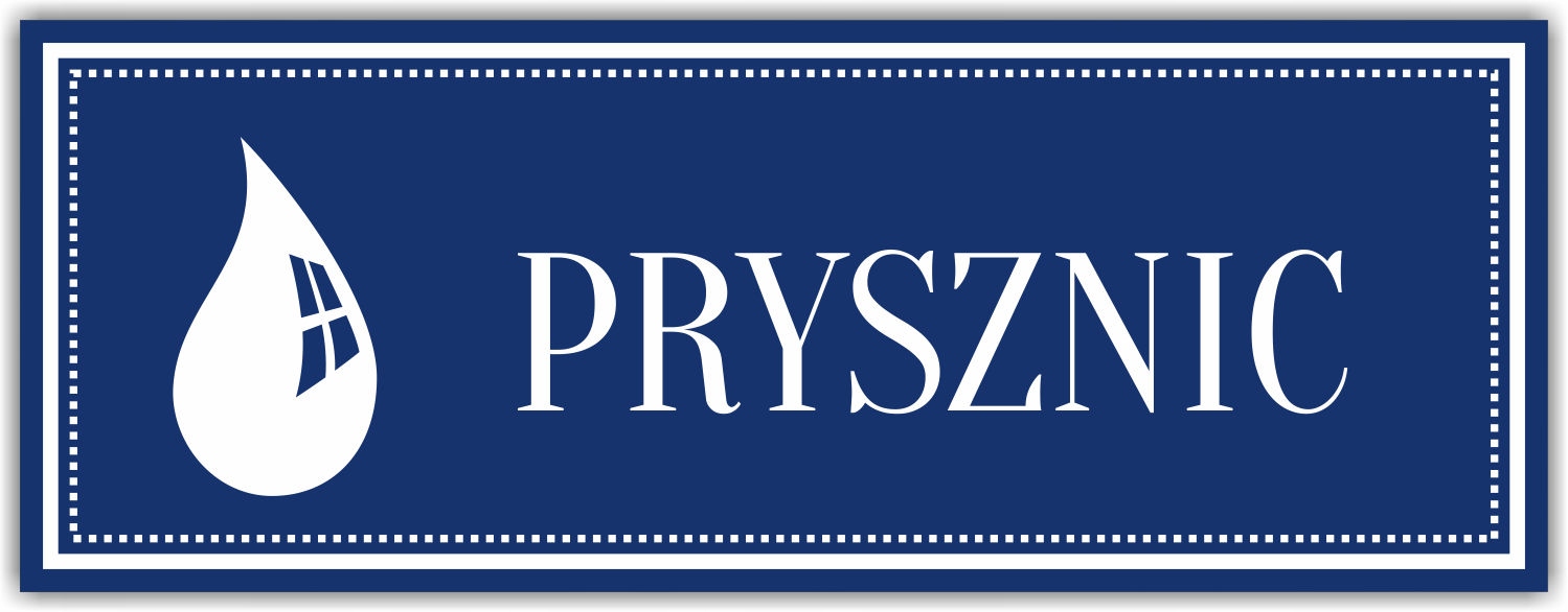 Tabliczka nierdzewana grawer PRYSZNIC