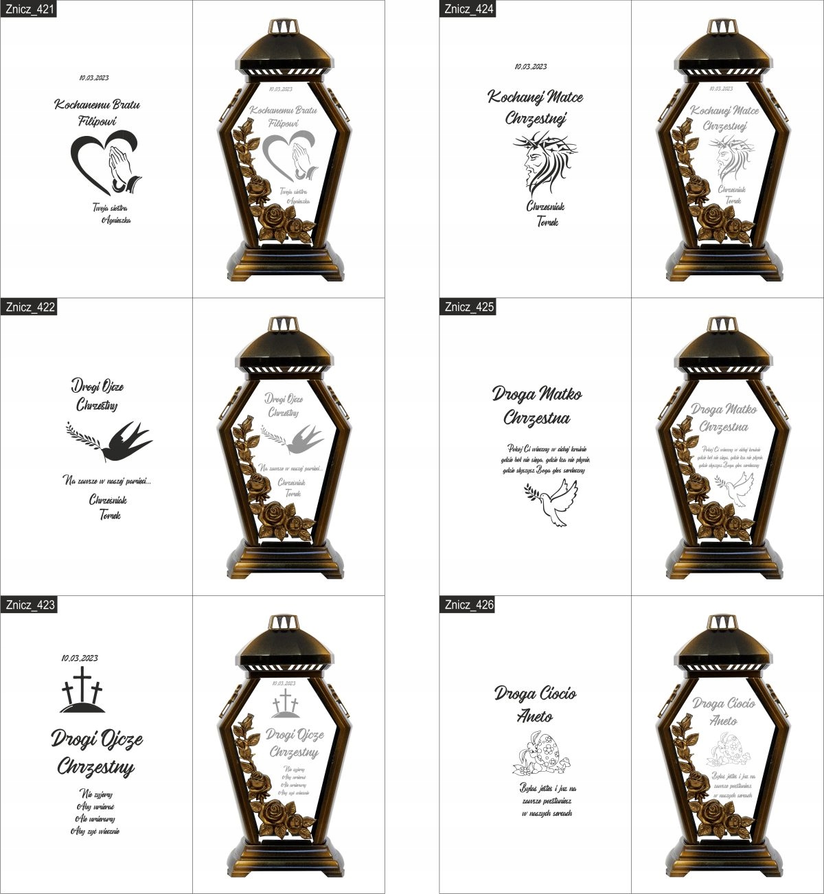 ZNICZ kapliczka Kochanje Córce grawer DEDYKACJA