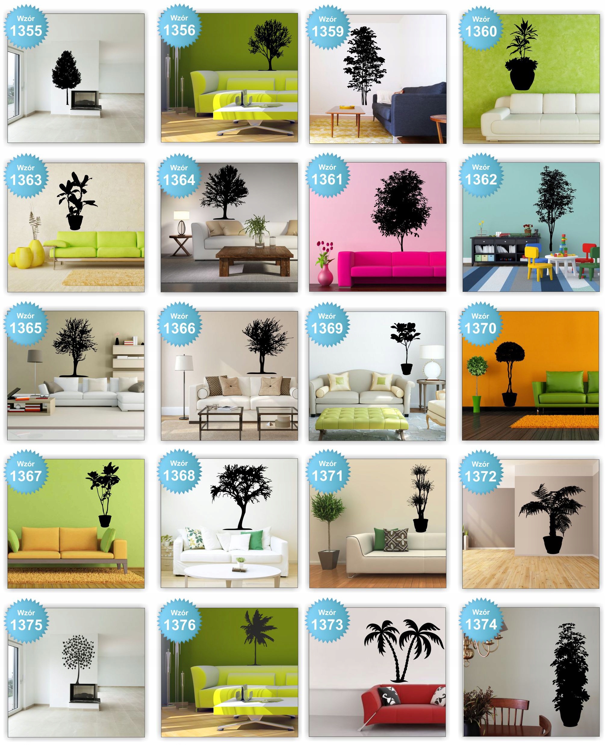 NAKLEJKI na ścianę ścienne DRZEWO drzewa 160cm