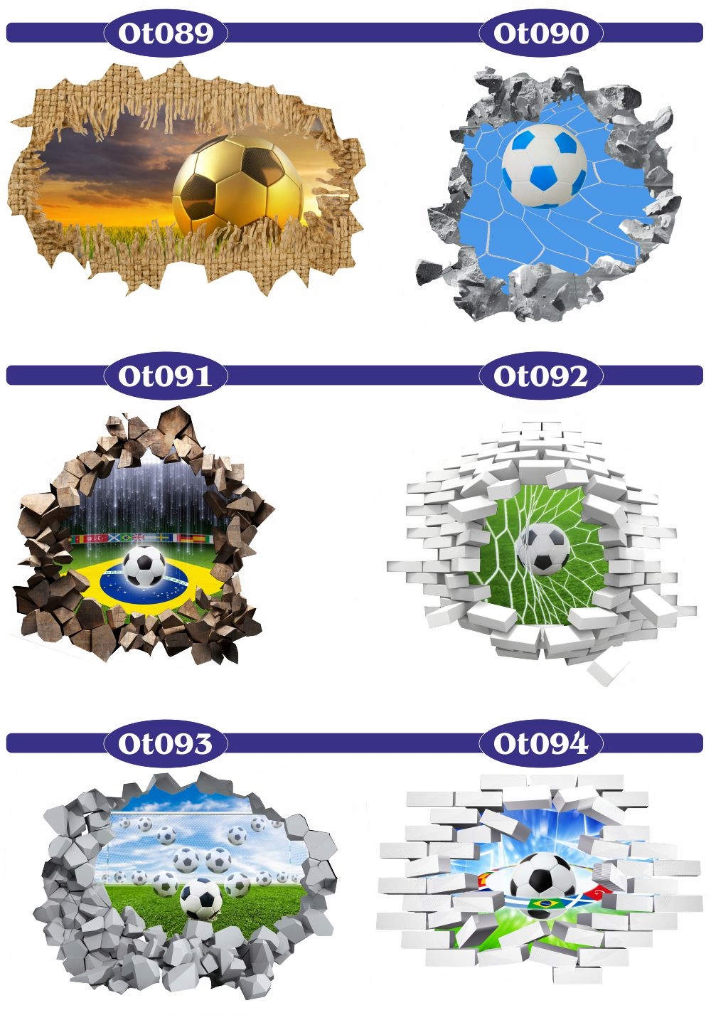 Naklejka samoprzylepna 3D dziura samochód auto