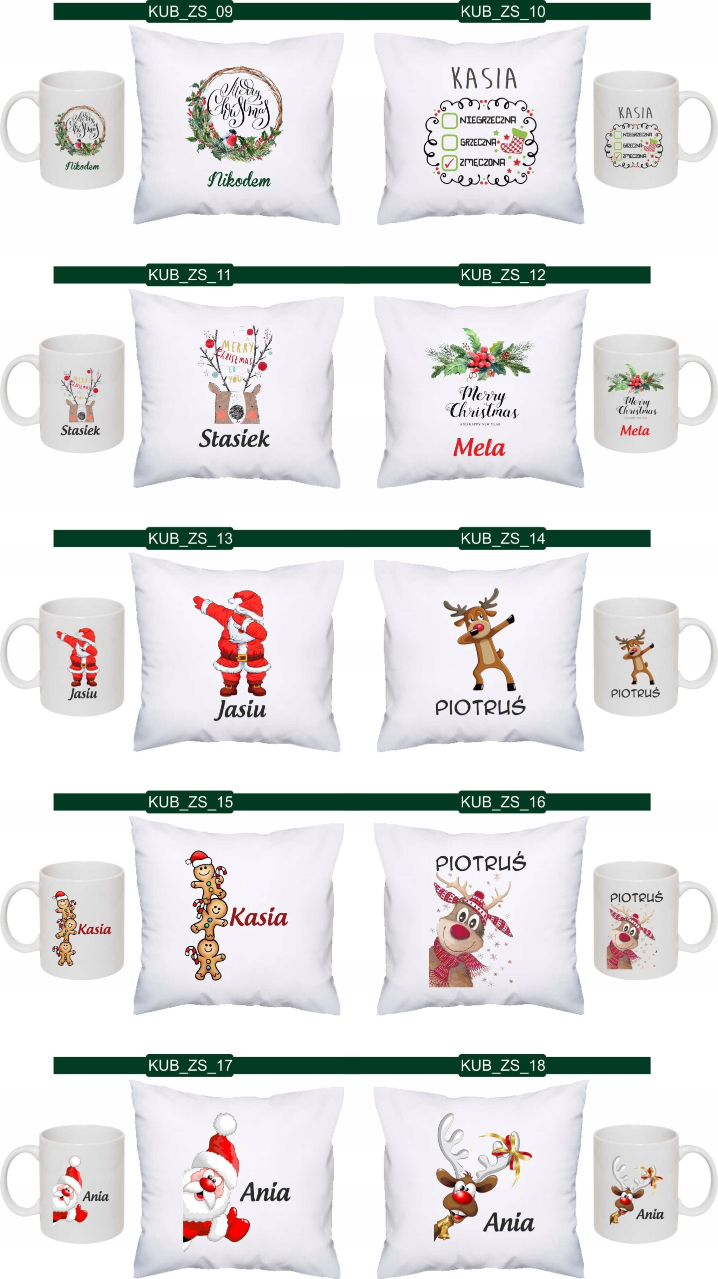 PODUSZKA+KUBEK zestaw prezent Święta Mikołajki