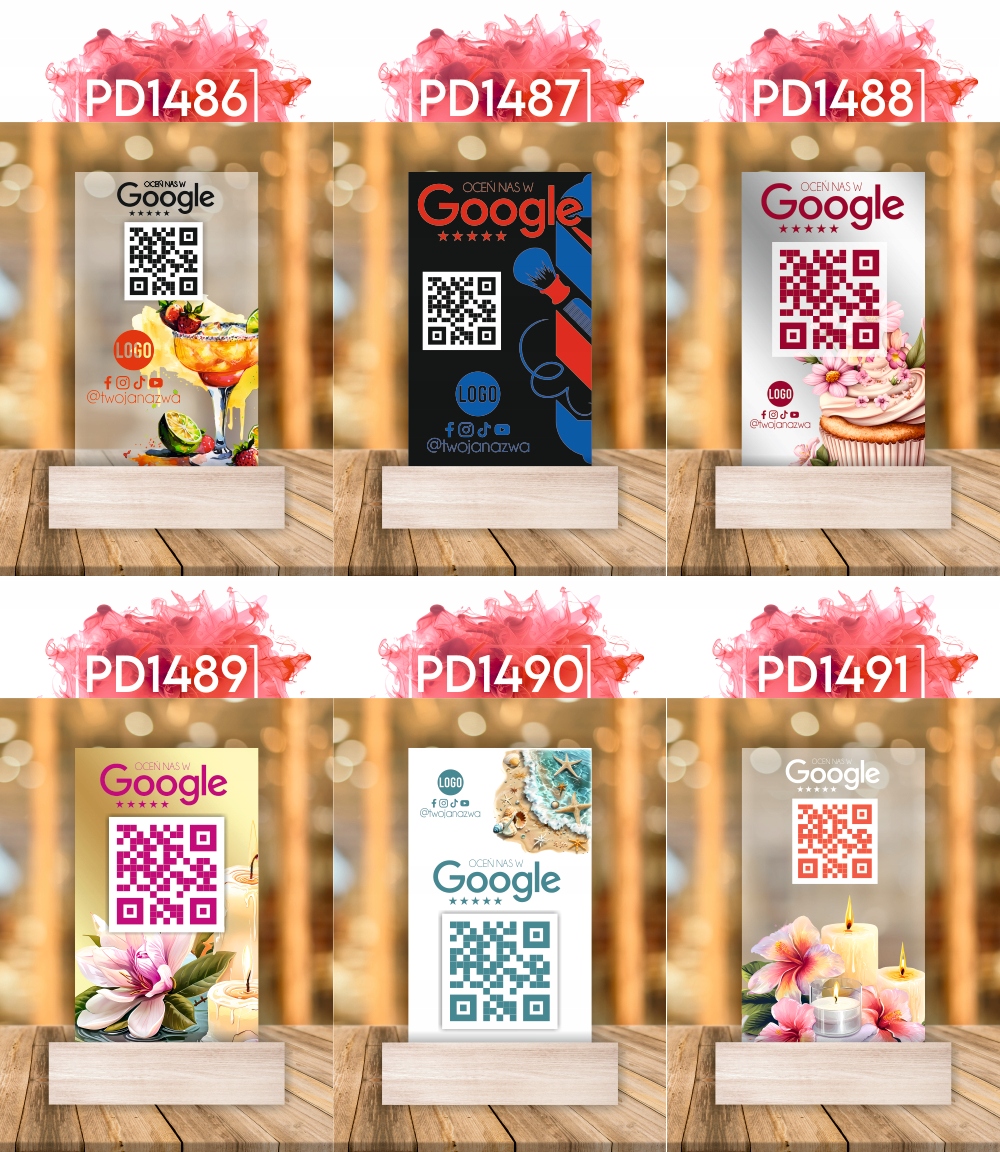 STATUETKA Z TABLICZKĄ z miejscem na kod QR I TWOJE LOGO nadruk UV