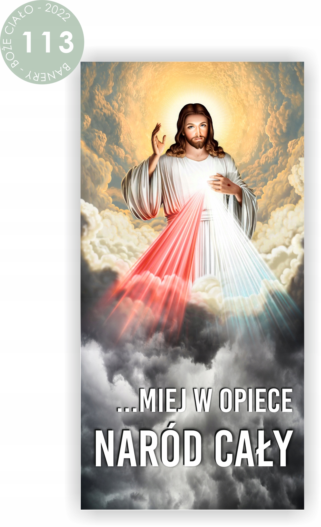 BOŻE CIAŁO Baner Plandeka 200x100 cm dekoracja