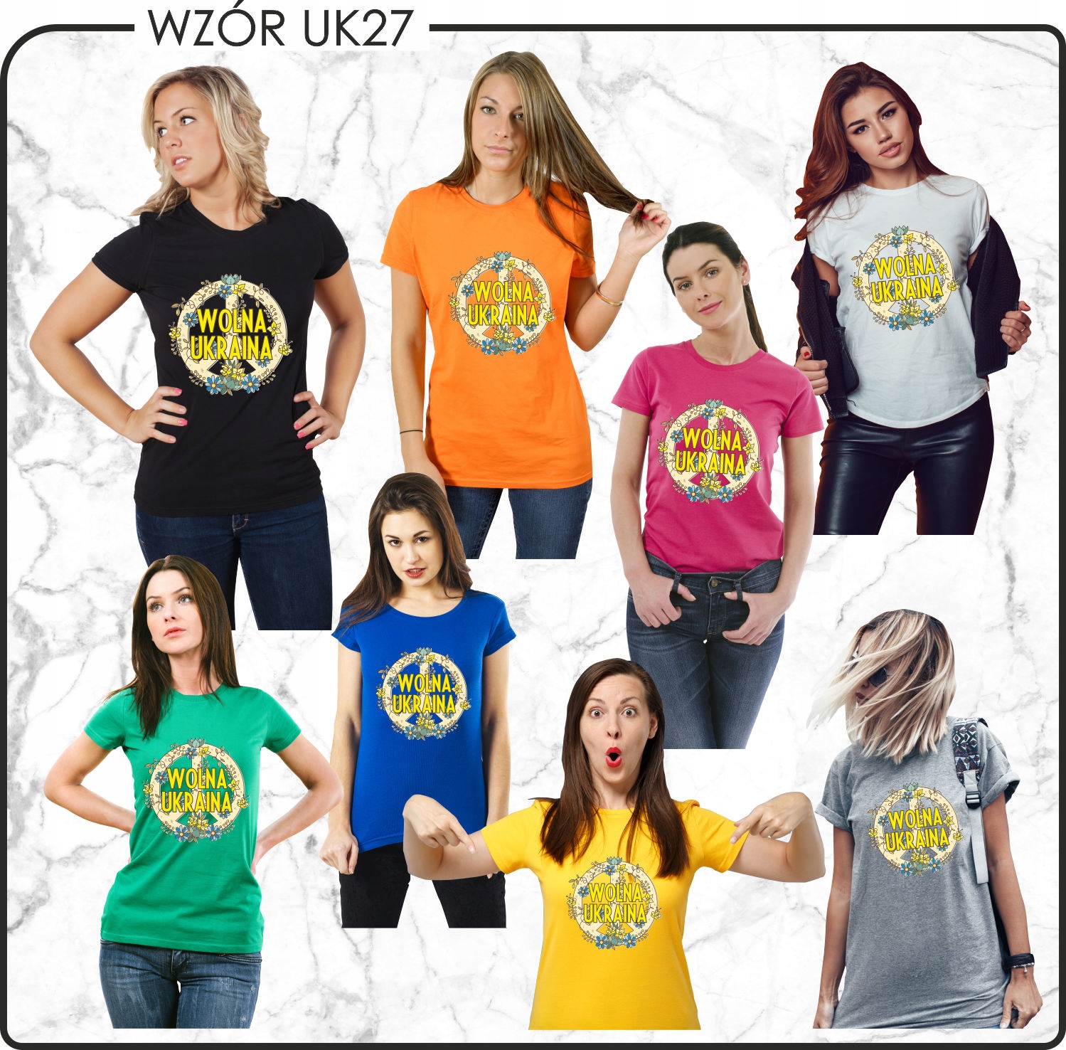 T-SHIRT KOSZULKA WOLNA UKRAINA SLAVA UKRAINI