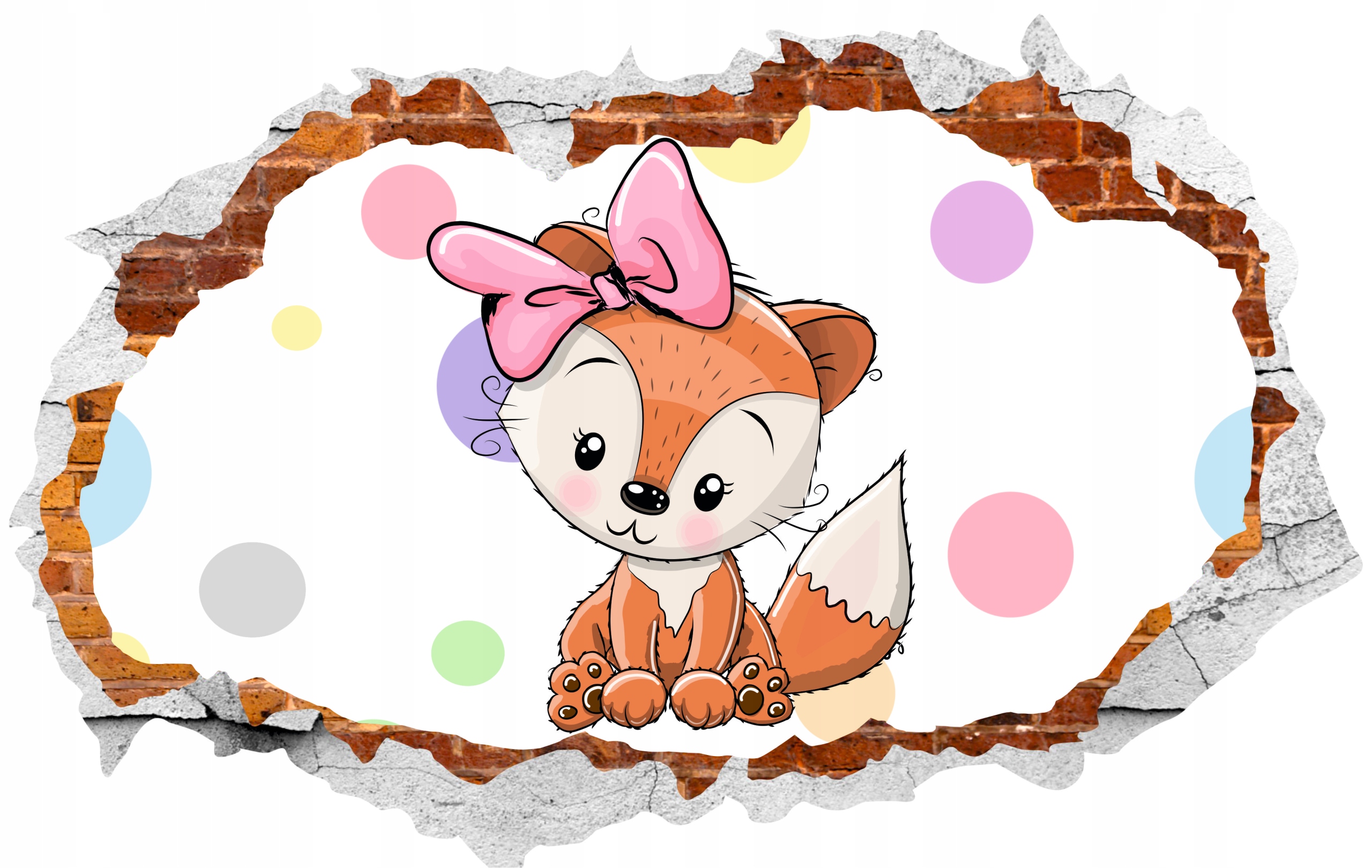 Naklejka samoprzylepna efekt 3D kolorowe dziecięce