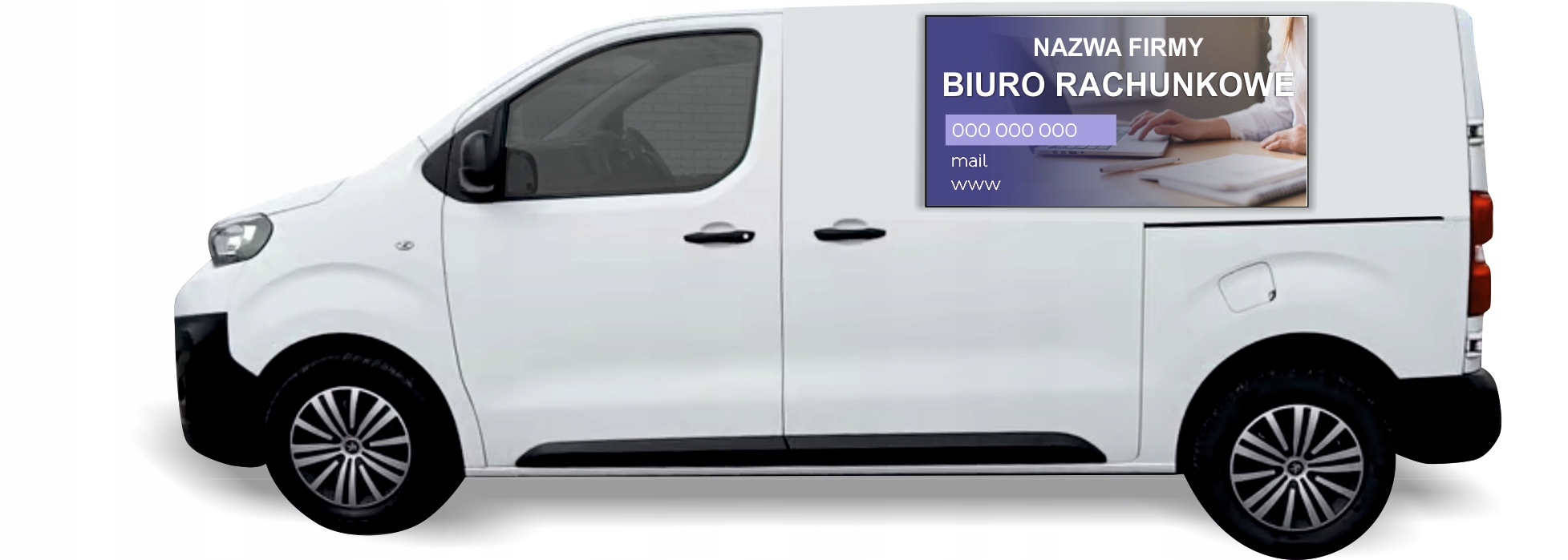 Naklejka Folia na samochód auto reklamowa różne wzory BIURO RACHUNKOWE