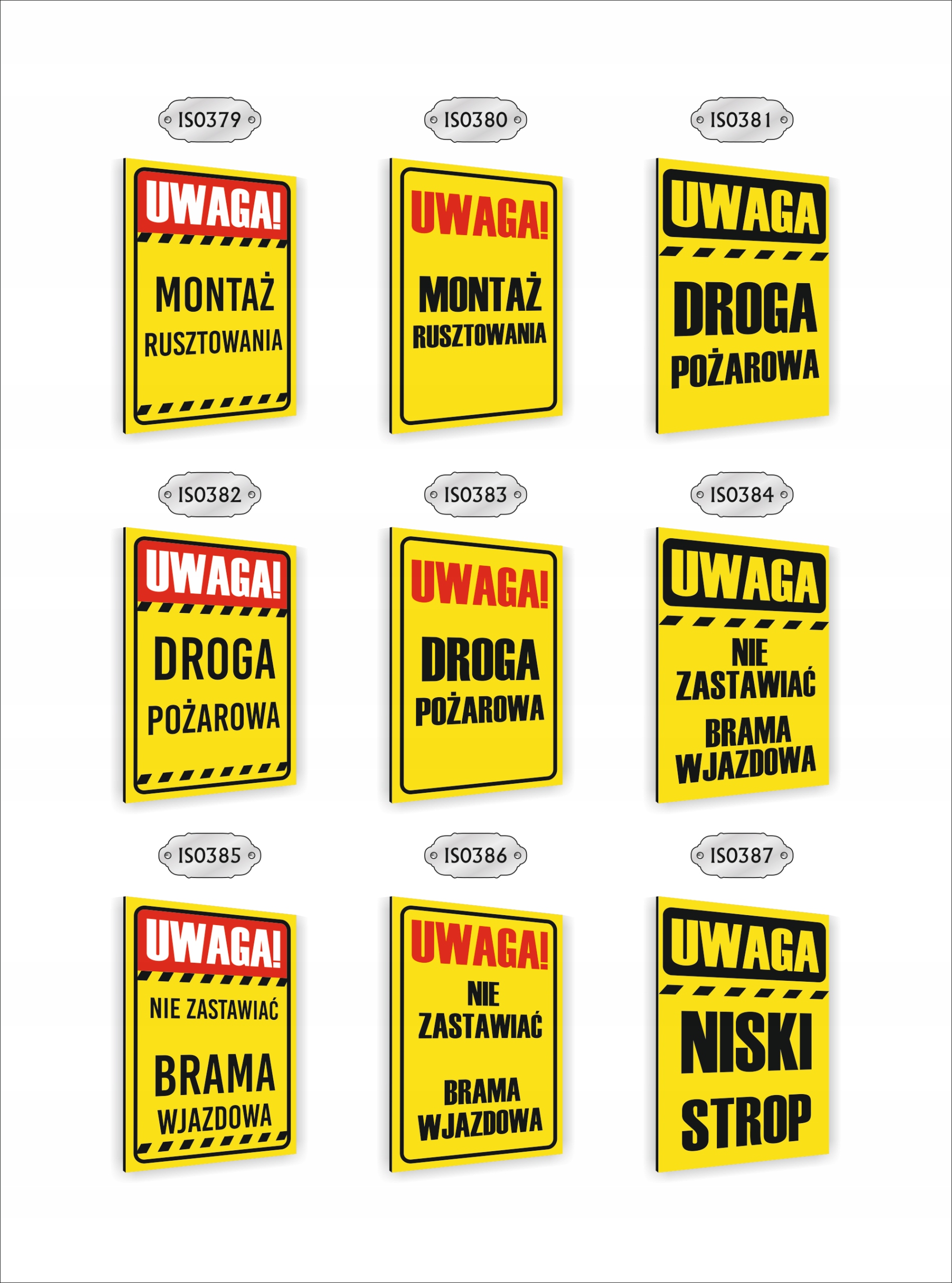 Tabliczka znak informacyjny nadruk UV 30x20 uwaga przejścia nie ma