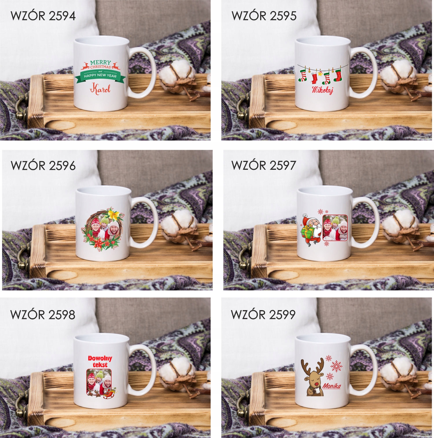 Kubek z imieniem PREZENT WESOŁYCH ŚWIĄT