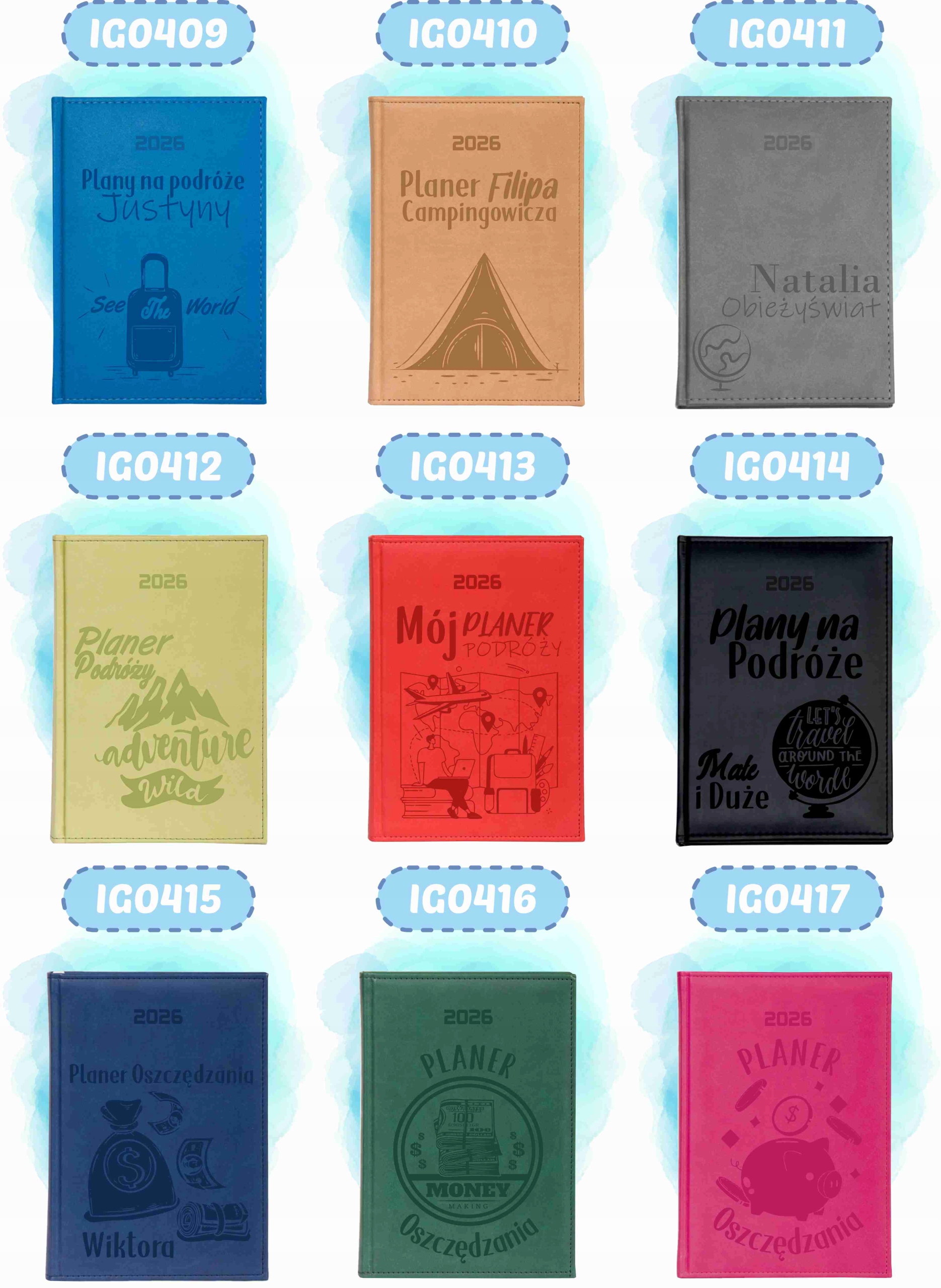 KALENDARZ A5 2026 dzienny KSIĄŻKOWY z grawerem DLA BALETNICY + IMIĘ