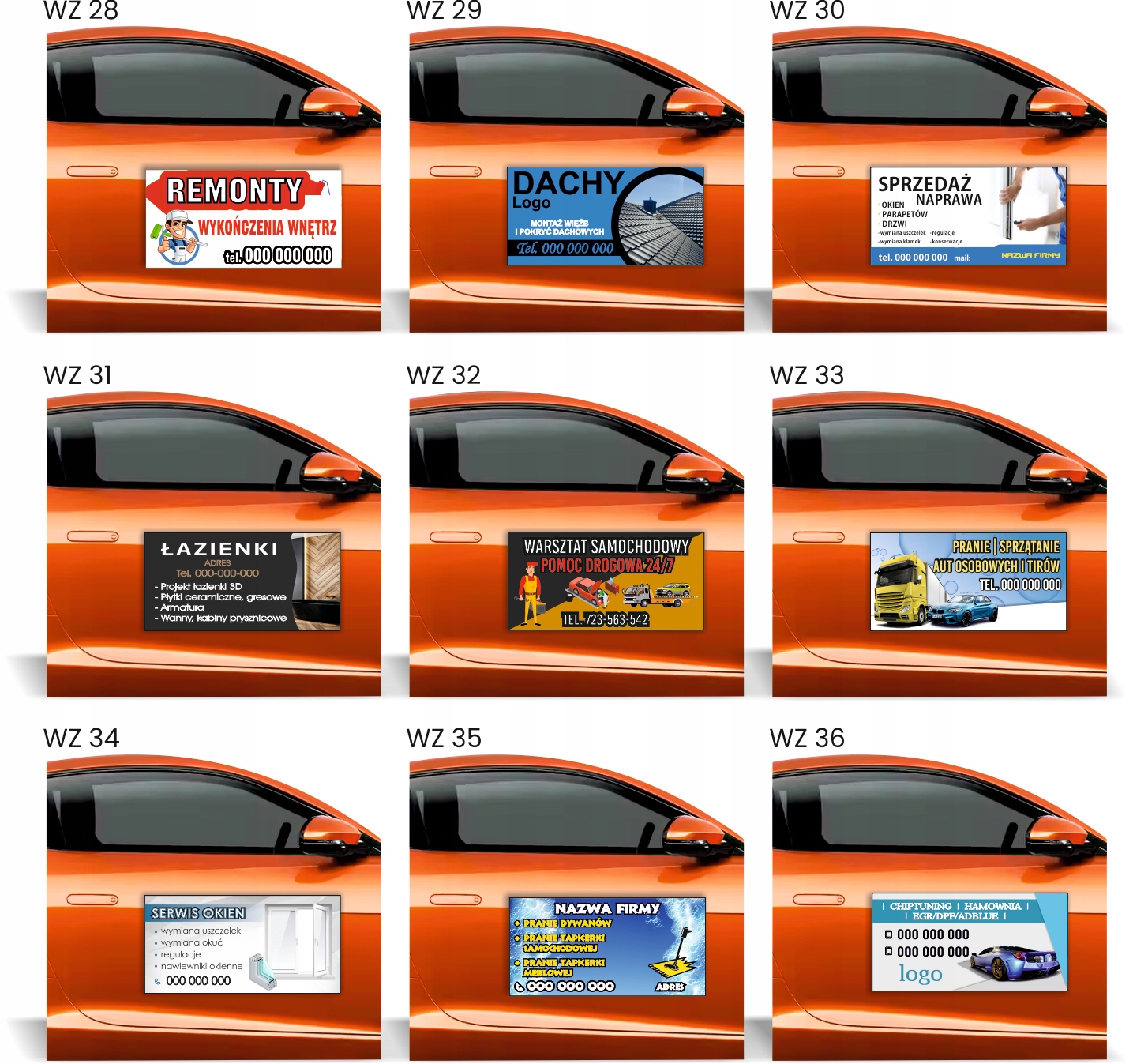 Magnes na samochód GOTOWE WZORY PROJEKT