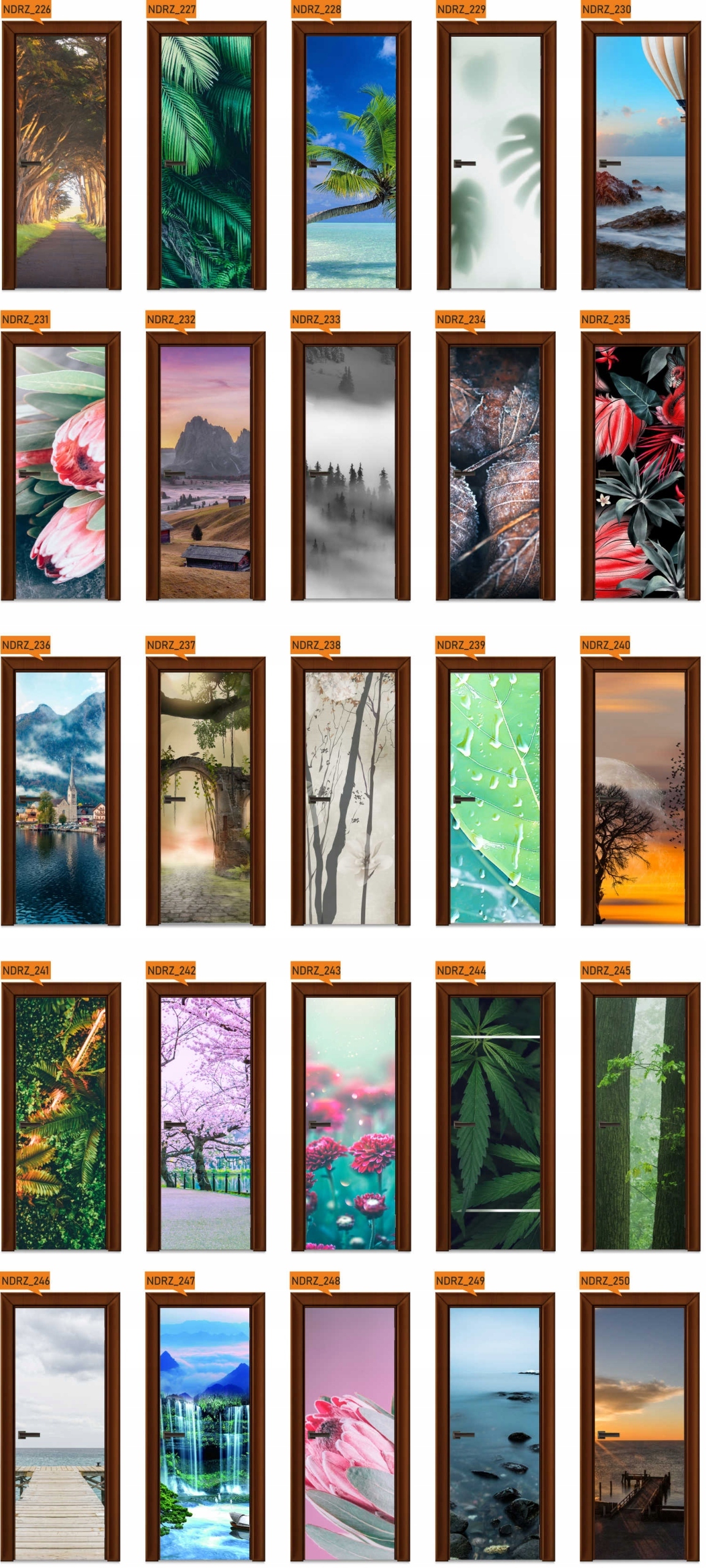 Naklejka samoprzylepna Okleina na Drzwi Szafę 3D