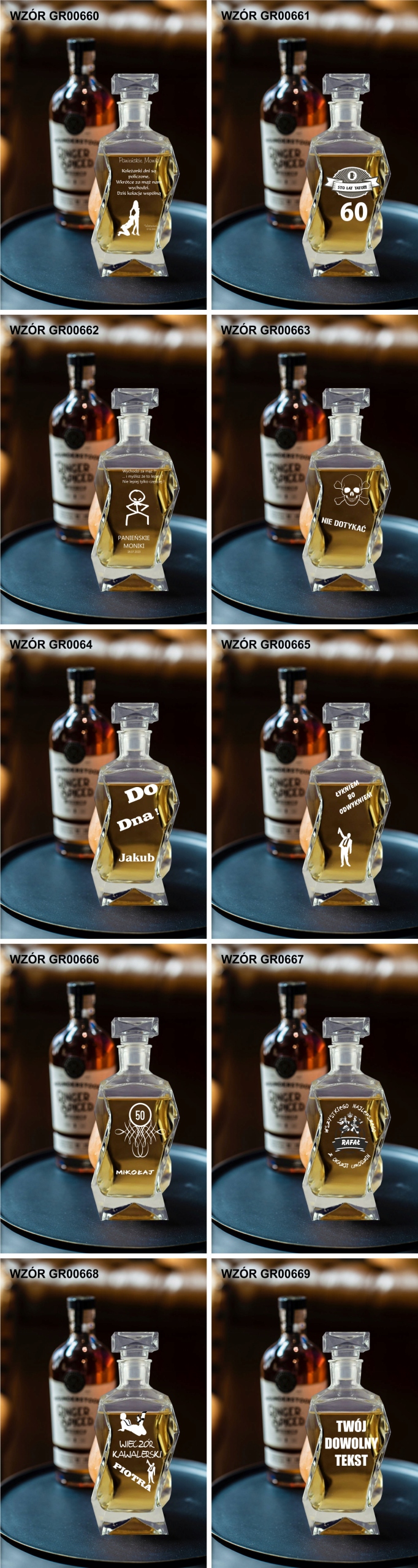 KARAFKA PREZENT Z IMIENIEM prezent na URODZINY