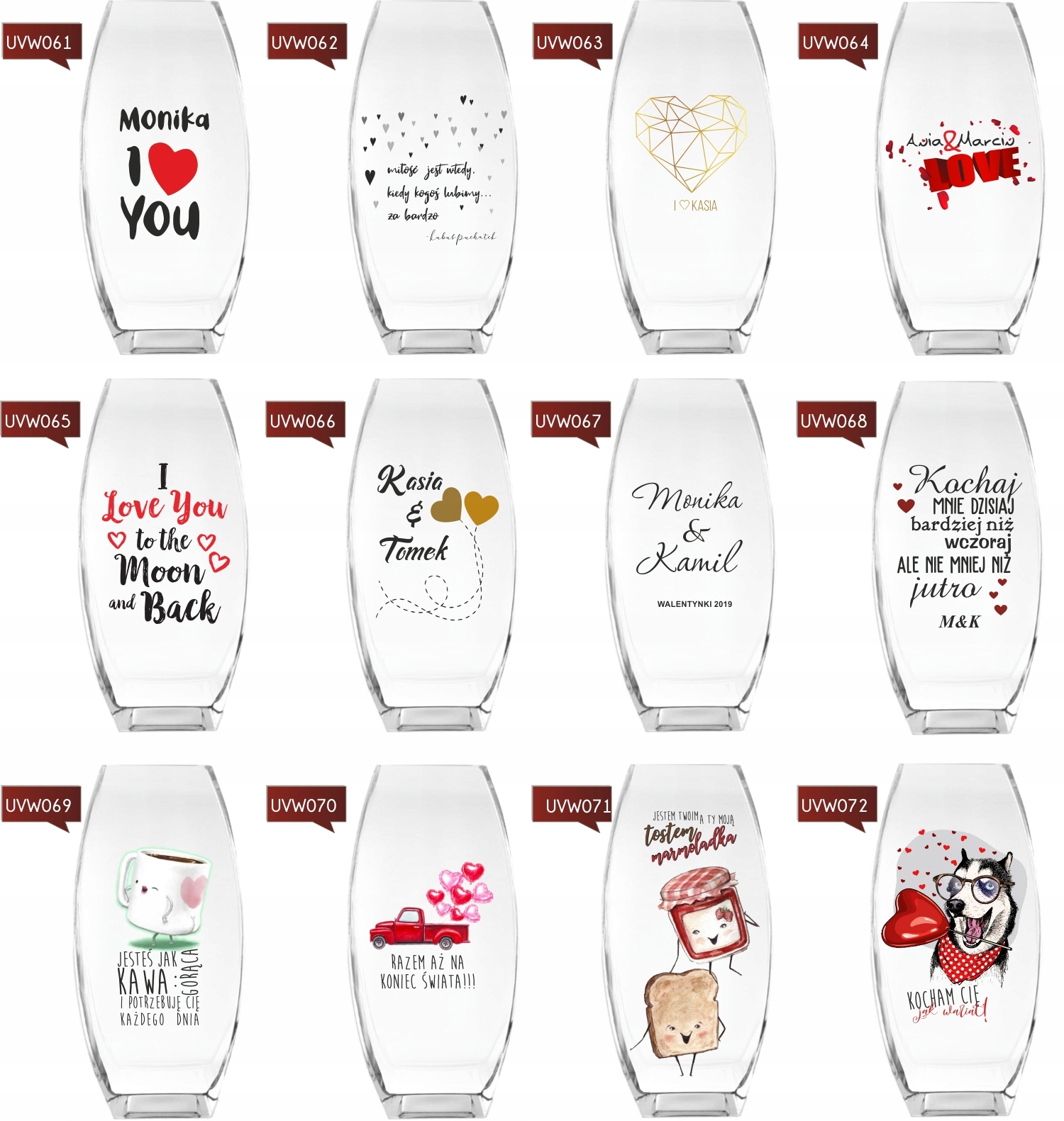 Wazon z nadrukiem UV podziękowanie dla pracownika