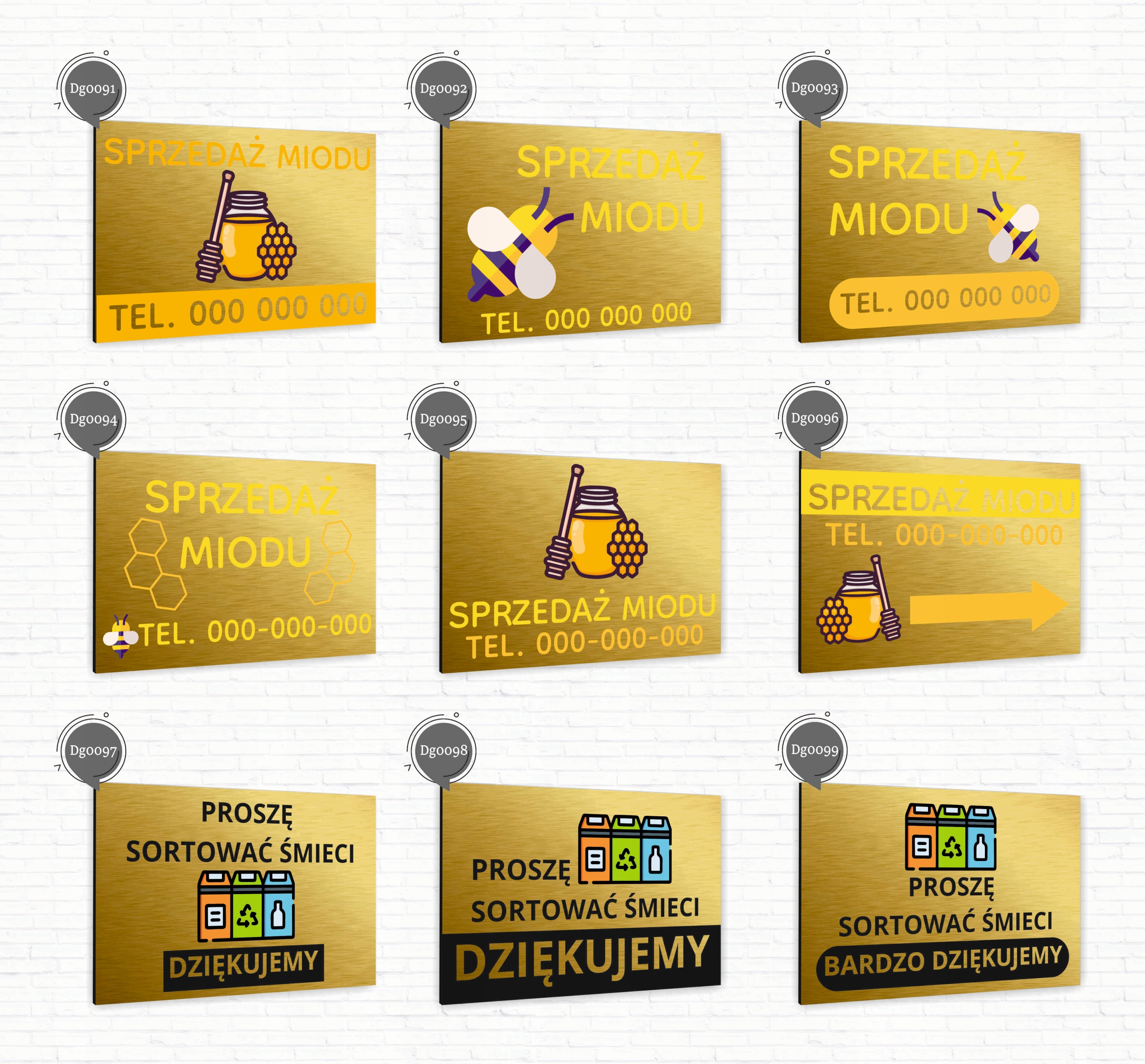 Tabliczka znak informacyjny 20x15 Złota ZAKAZ WSTĘPU Nierdzewna NADRUK UV