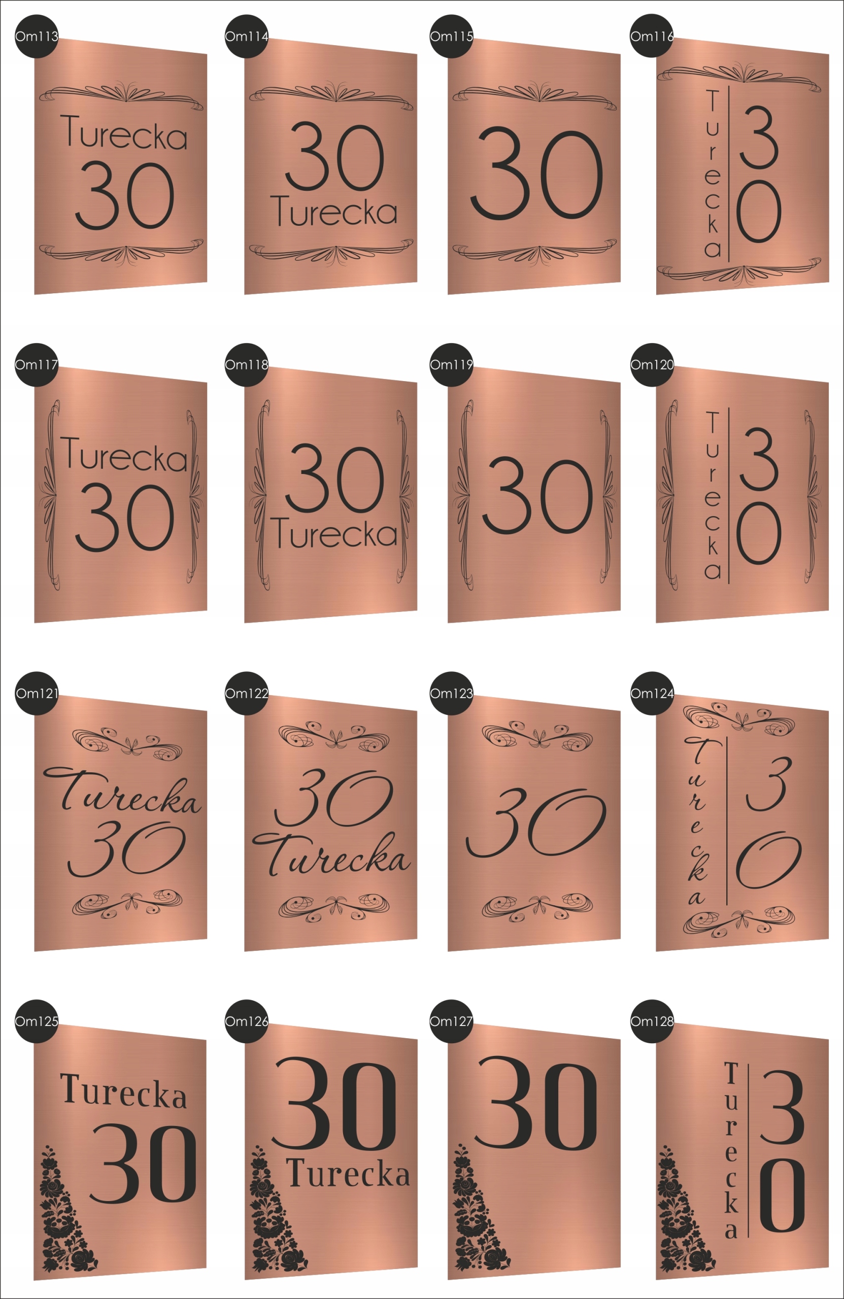 Tabliczka Tablica ADRESOWA nierdzewna dibond 40x30 NUMER DOMU adres złota