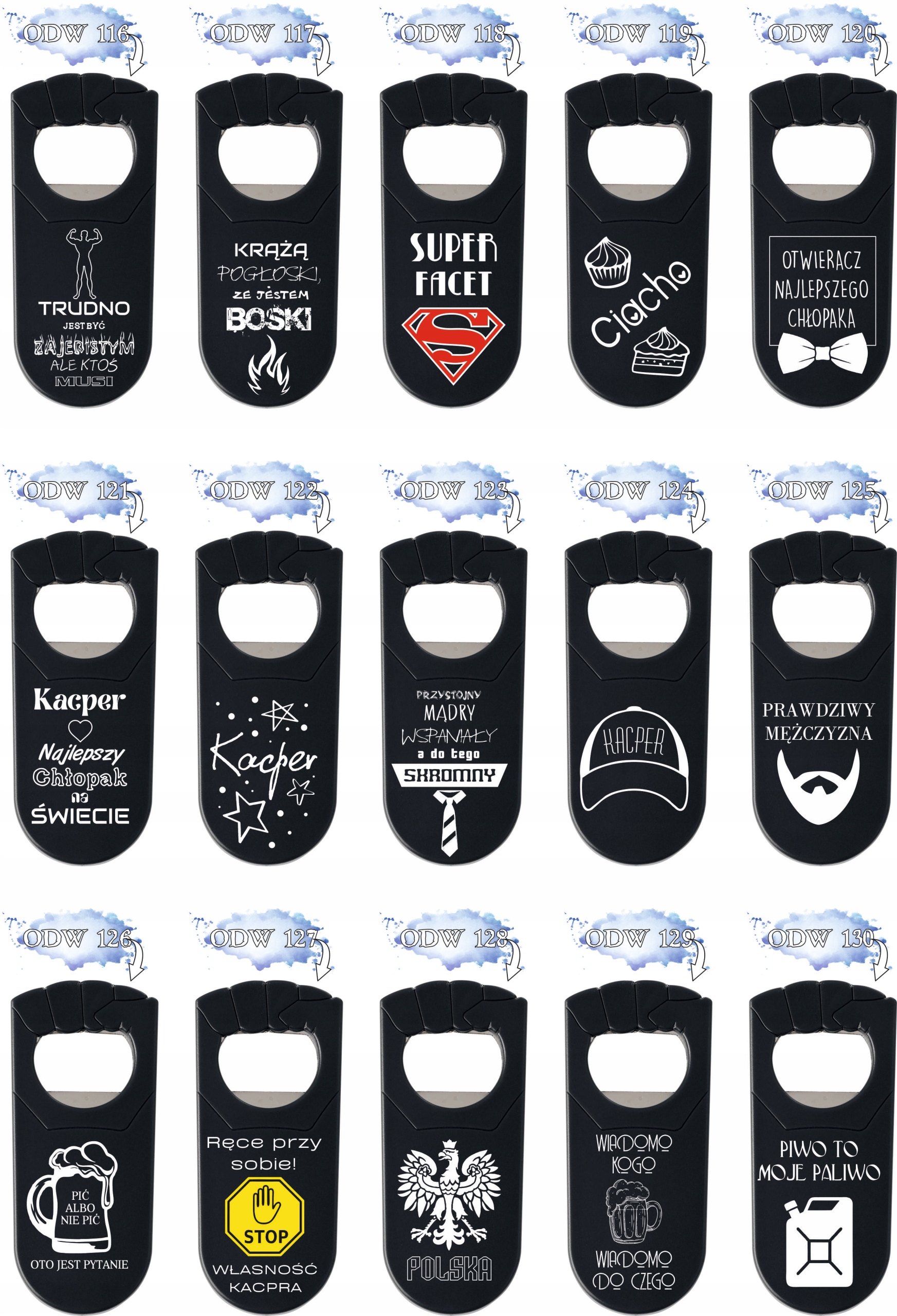 OTWIERACZ Z NADRUKIEM UV prezent NA WIECZÓR KAWALERSKI + IMIĘ DATA