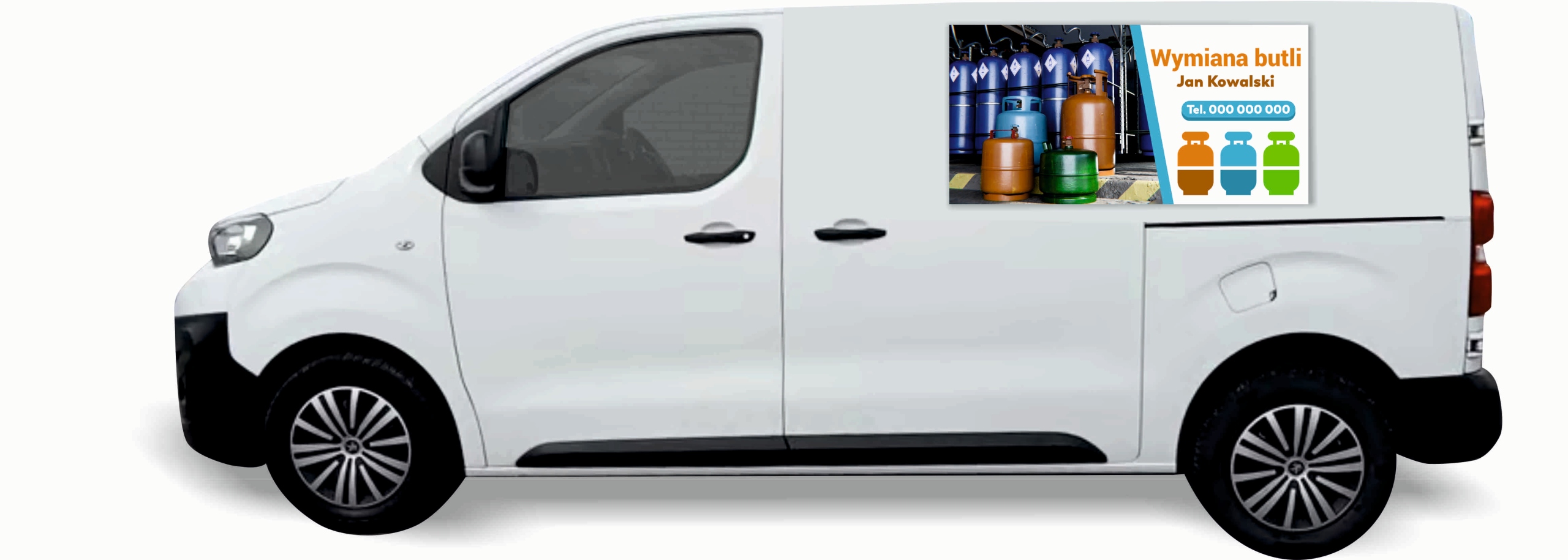 Reklama Naklejka na samochód wiele różnych wzorów WYMIANA BUTLI