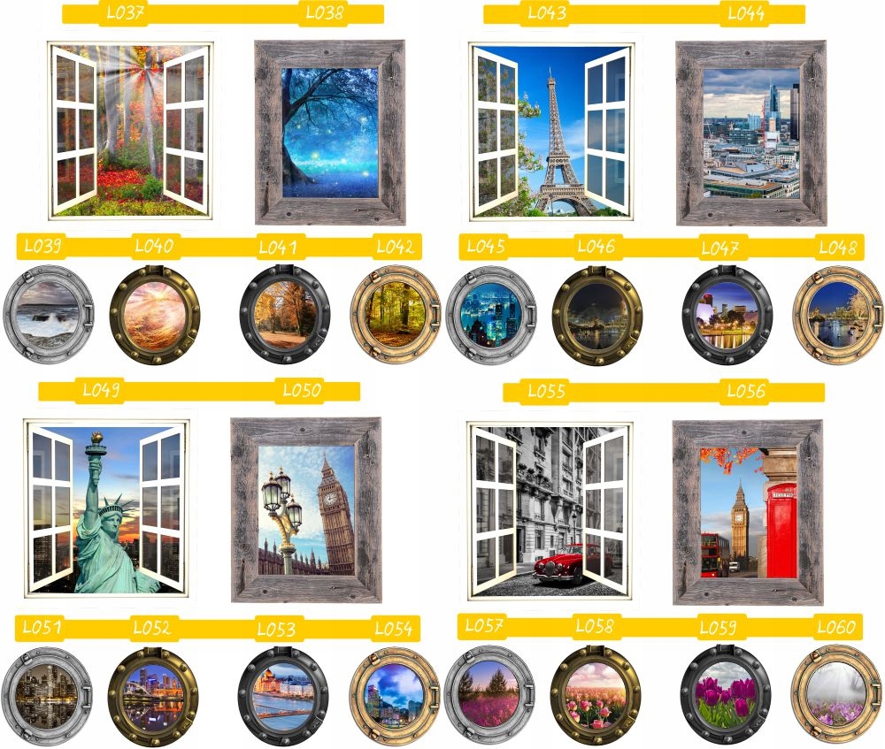 Naklejka samoprzylepna okno widoki TANIO!!! jakość