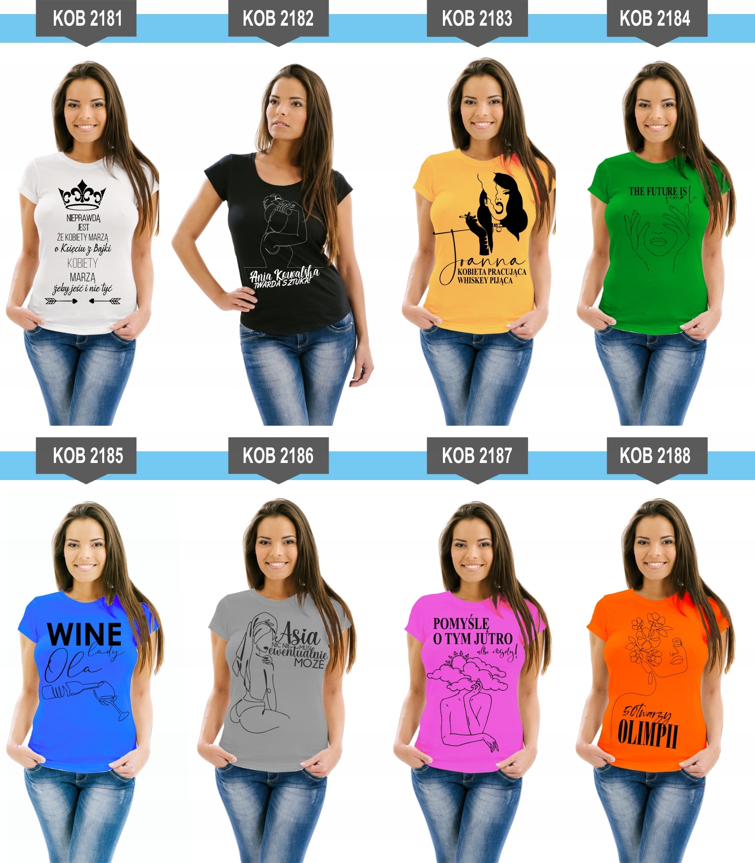 Koszulka z nadrukiem PREZENT na Dzień Kobiet