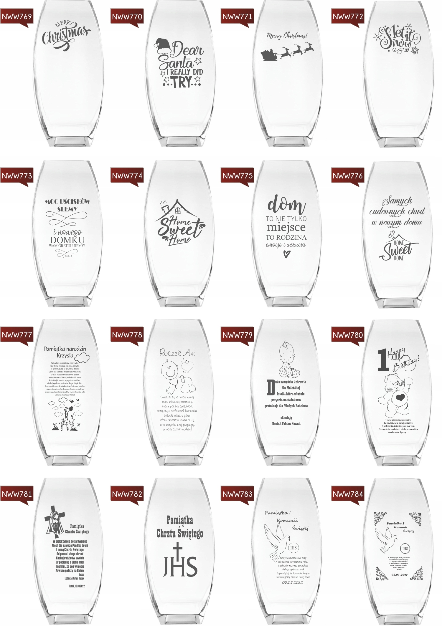 Wazon z grawer PREZENT Dzień Kobiet Walentynki