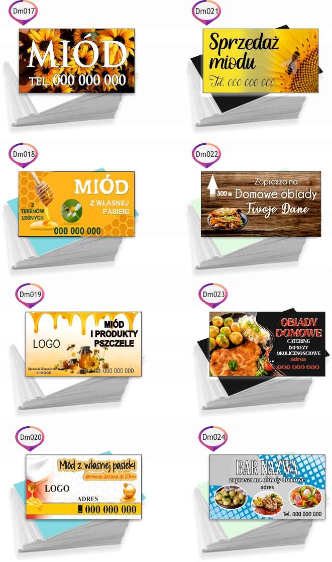 Wizytówki reklamowe firmowe 100 szt różne wzory USŁUGI ELEKTRYCZNE