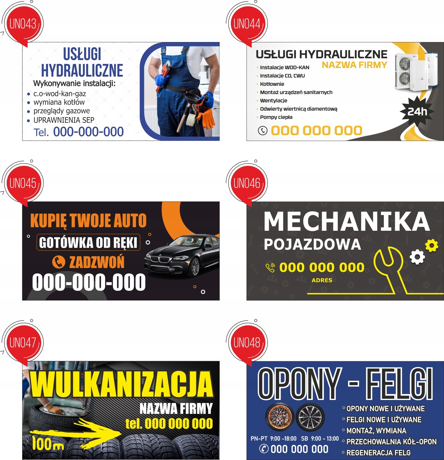 Reklama Naklejka na samochód MECHANIKA POJAZDOWA