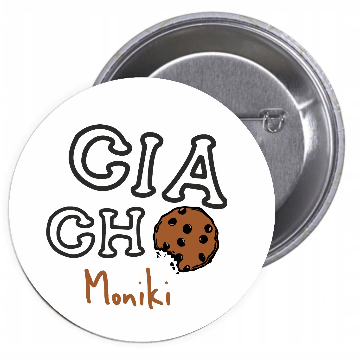 Przypinki buttony CIACHO MONIKI znaczki z grafiką