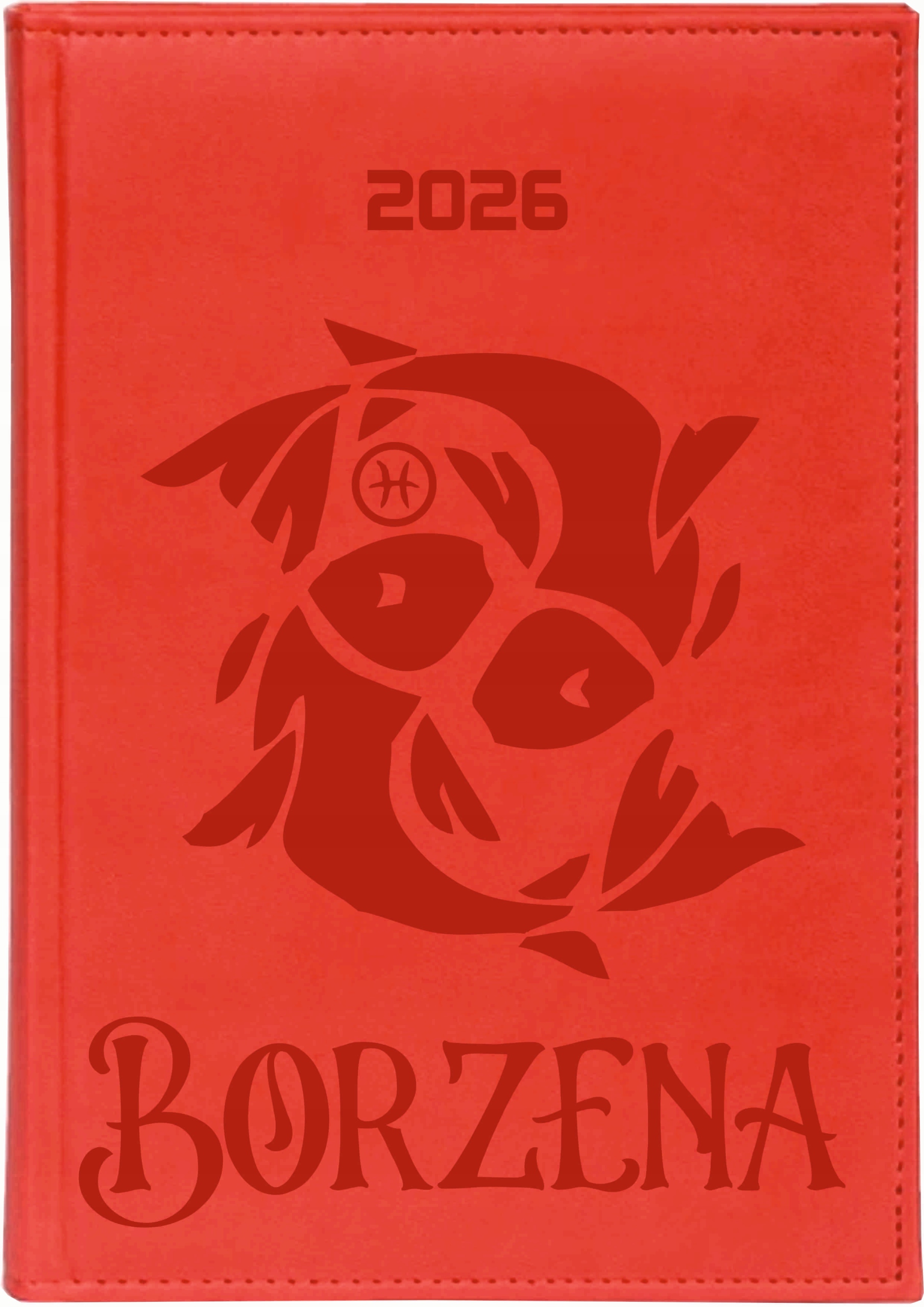 STYLOWY kalendarz znak zodiaku RYBY A4 2026 KSIĄŻKOWY TYGODNIOWY grawer