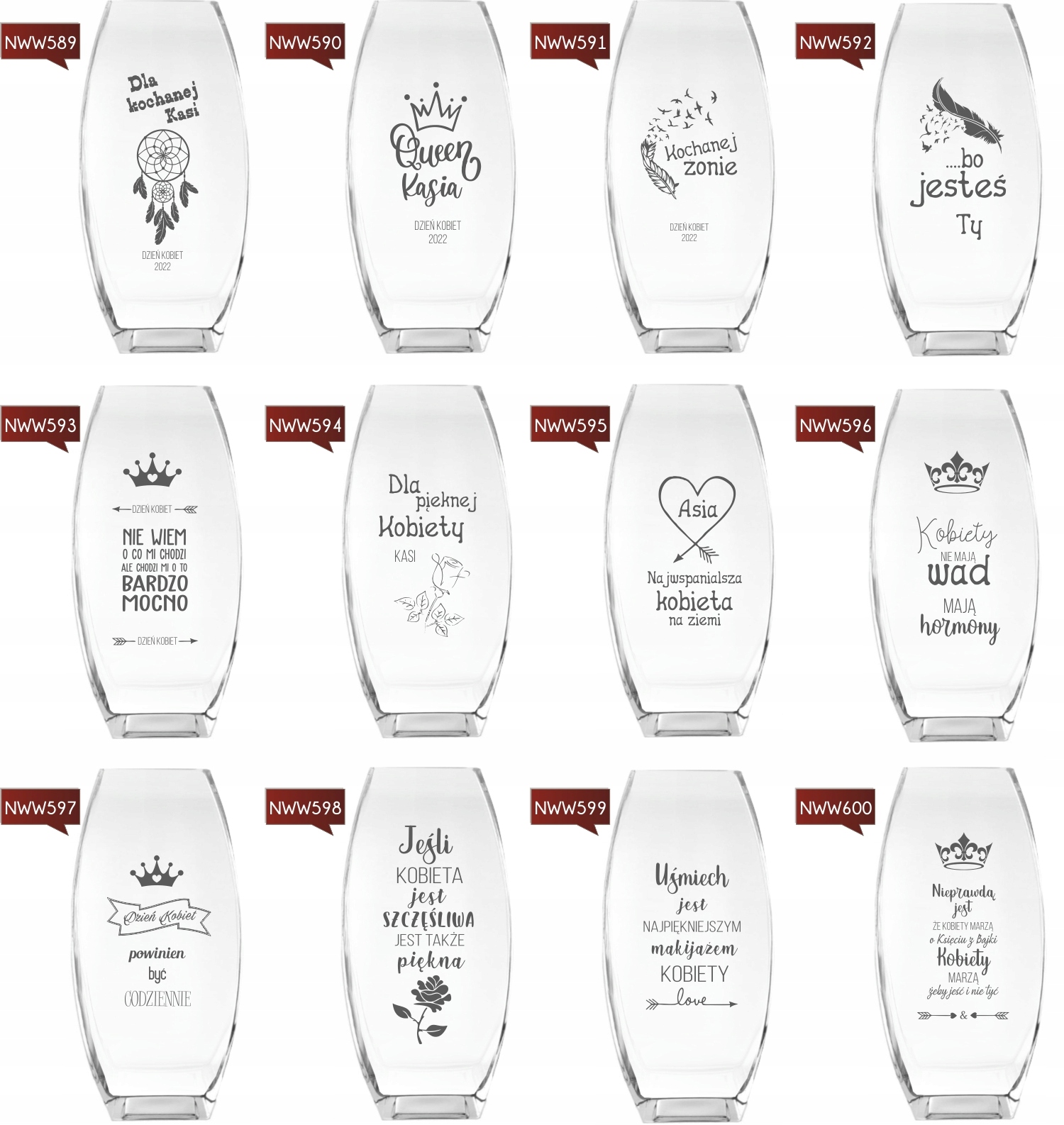 Wazon z grawer PREZENT na ślub wesele Jubileusz