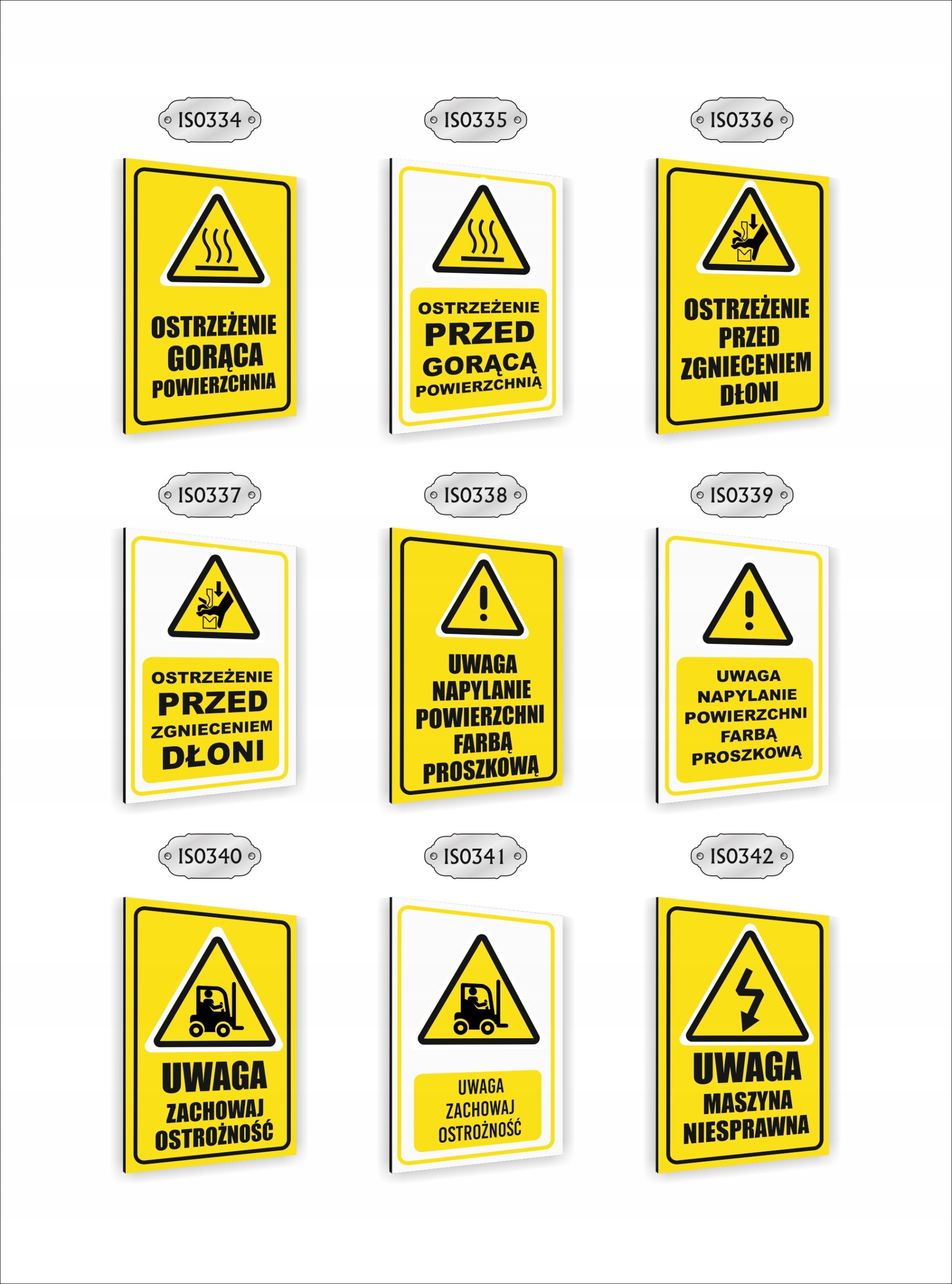 Tabliczka znak informacyjny dibond 20X15 UWAGA MATERIAŁY ŁATWO ZAPALNE