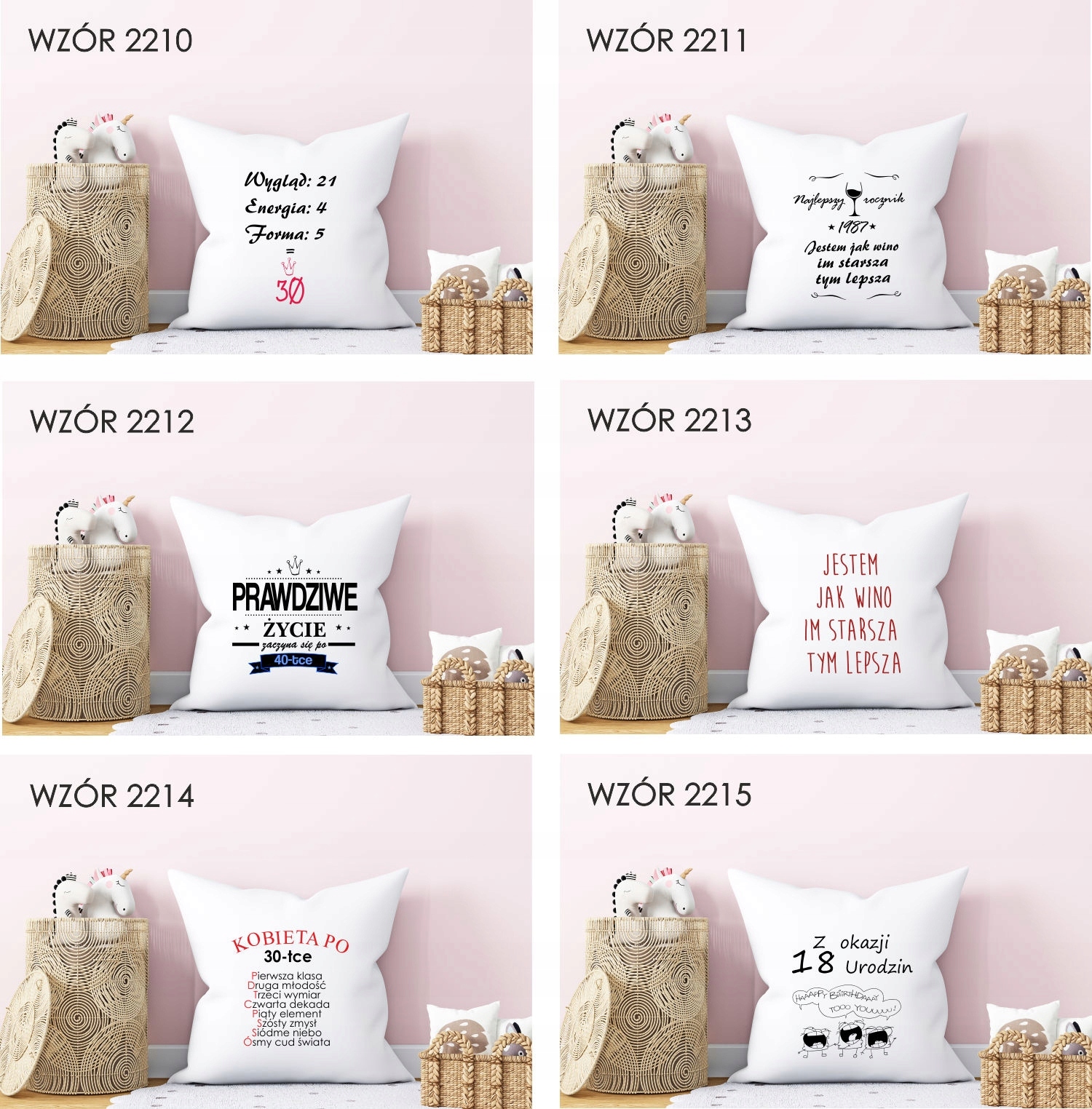 FOTO Poduszka Prezent na urodziny 20 30 40 50 60