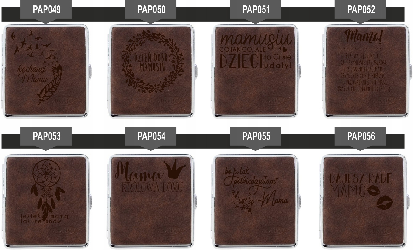 Papierośnica zamszowa GRAWEROWANA PREZENT dla niej