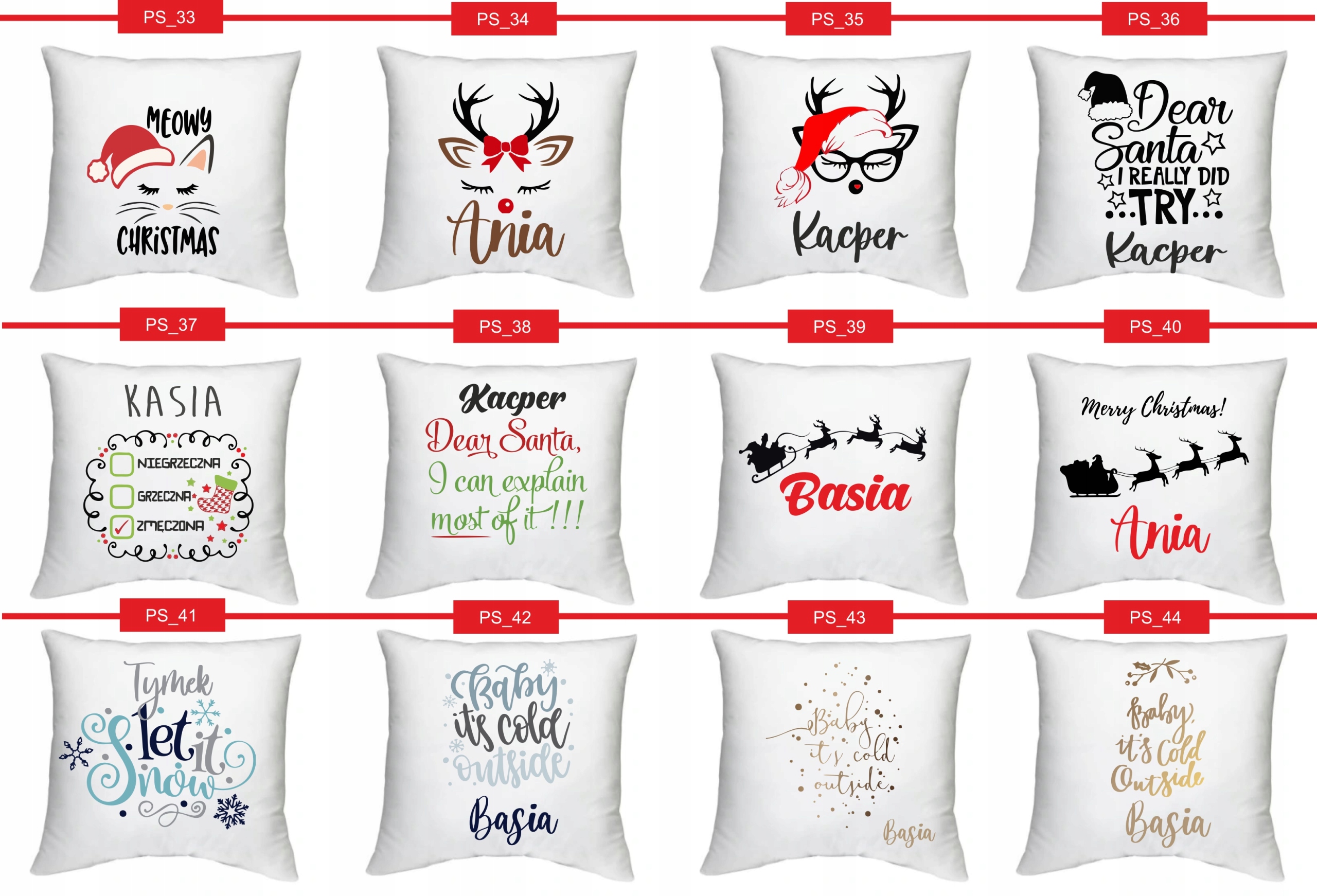 Foto PODUSZKA PREZENT na święta choinkę mikołajki