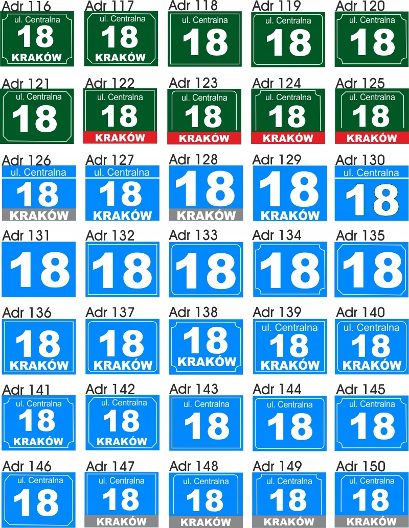 TABLICA Z NUMEREM DOMU TABLICZKA adresowa 30x20